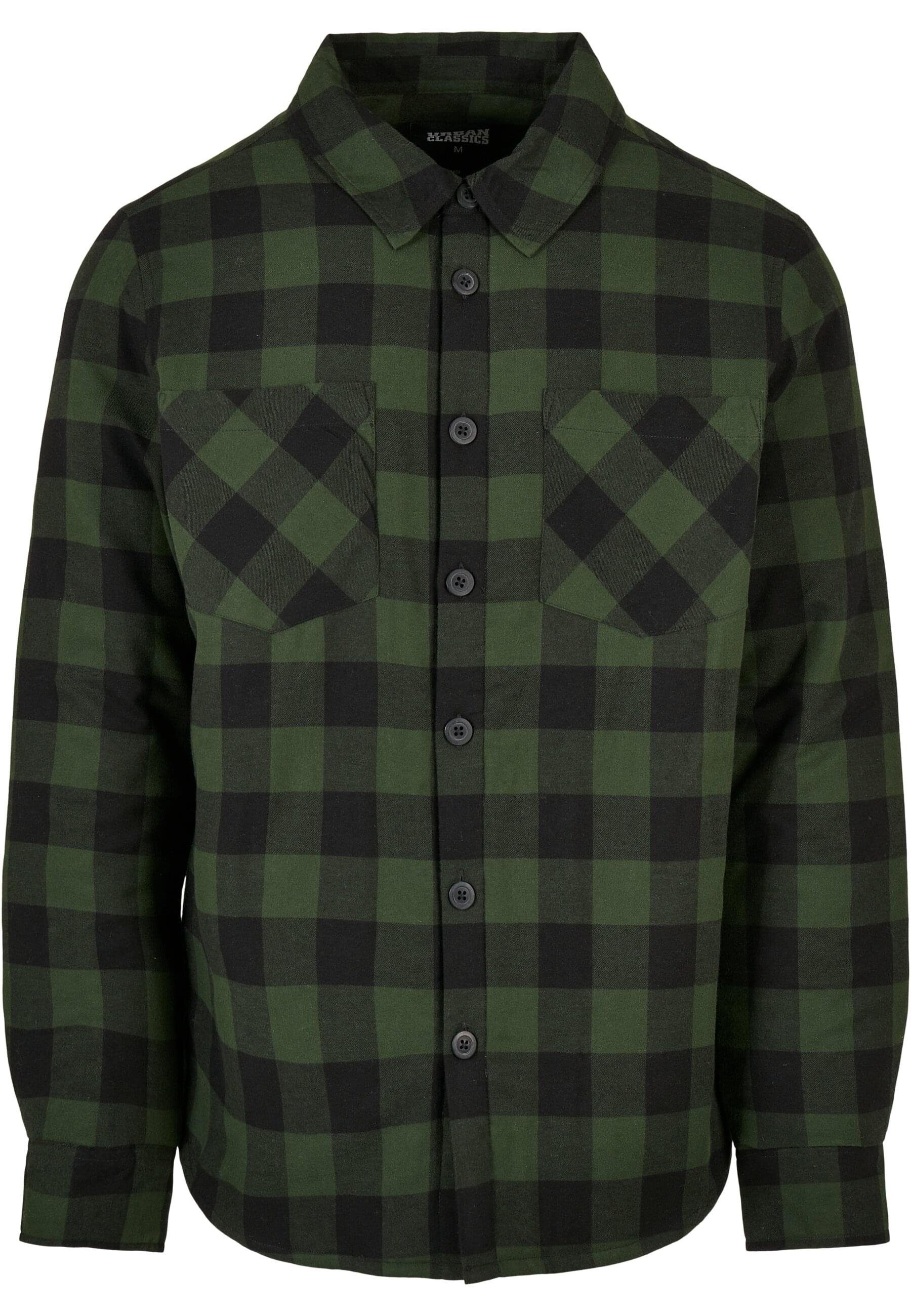 URBAN CLASSICS Langarmhemd Urban Classics Herren Padded Check Flannel Shirt (1-tlg)