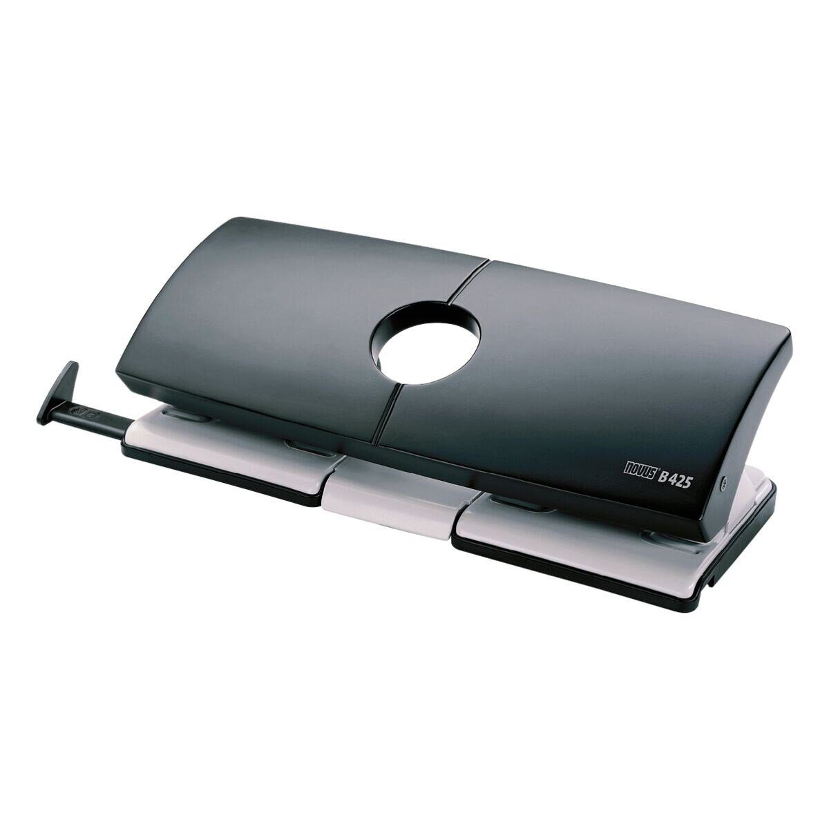 NOVUS Lochstanzer B425, 4-fach Lochung bis 25 Blatt, mit Anschlagschiene