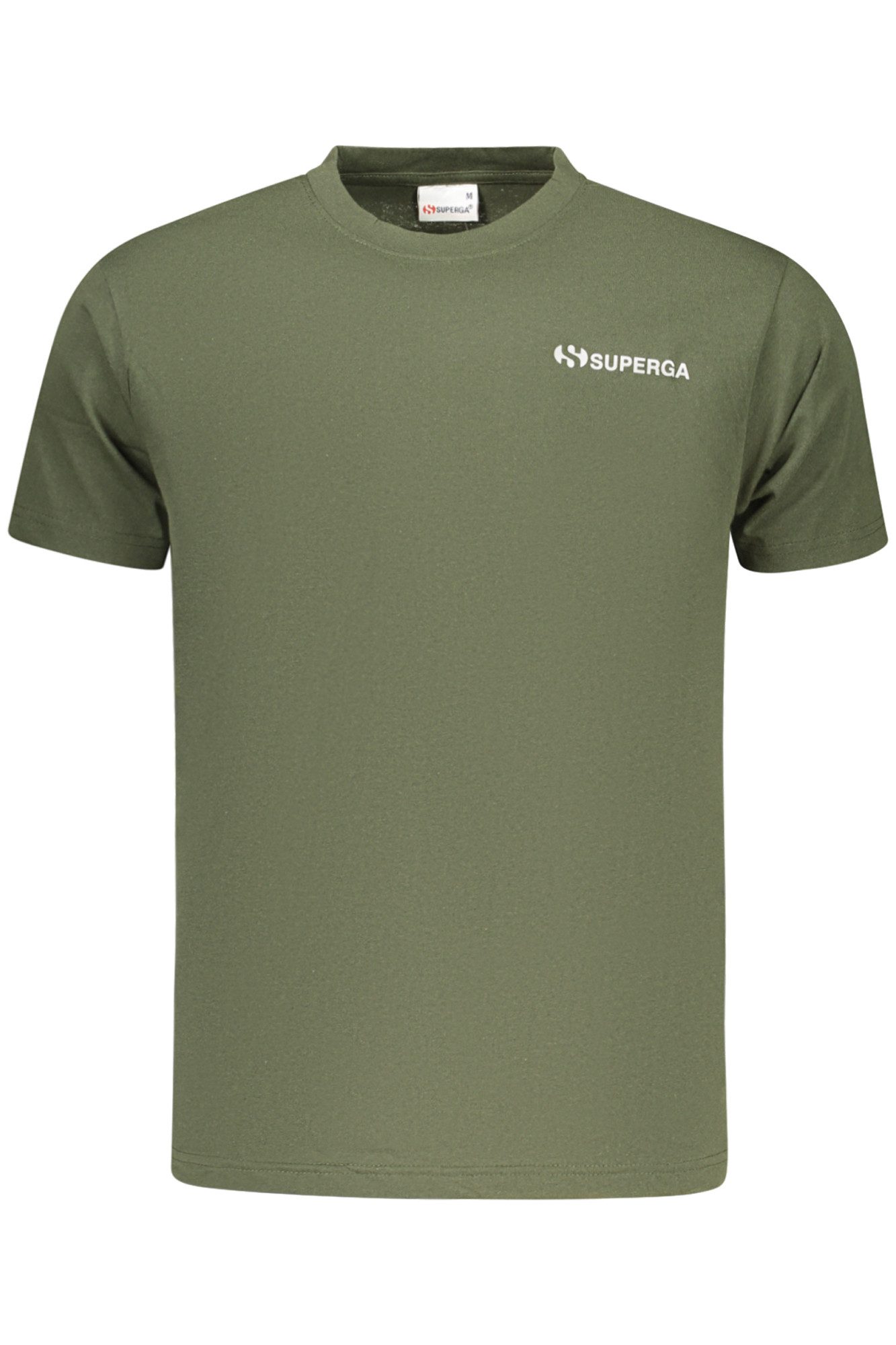 Superga Grünes Herren Kurzarm T-Shirt mit Druck und