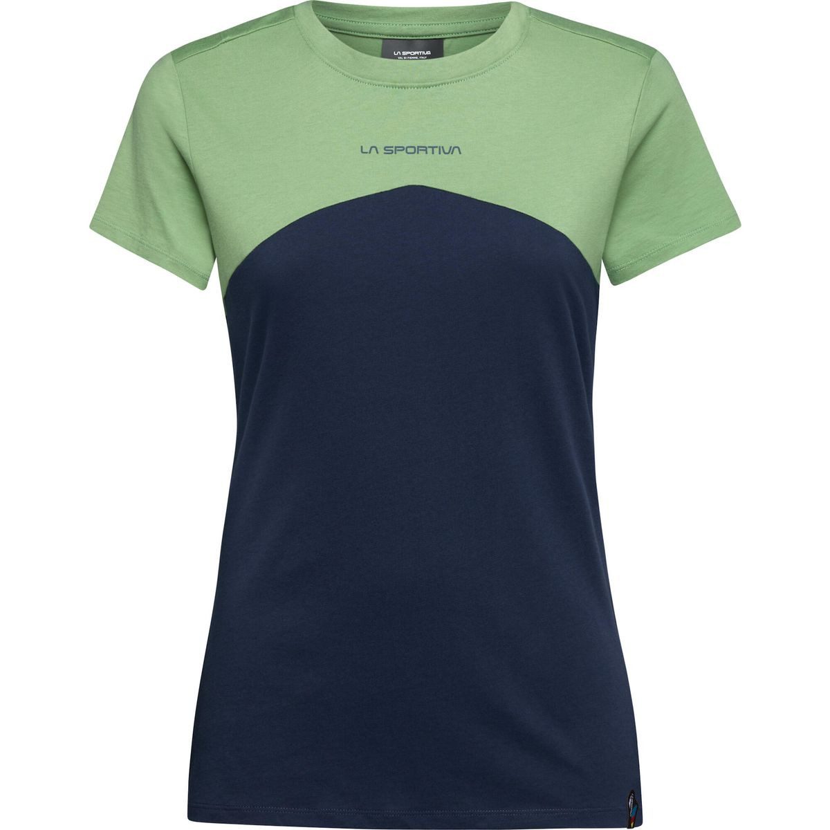 La Sportiva Kurzarmshirt Roof T-shirt Women Komfortables Damen-T-Shirt aus Bio-Baumwolle, ideal für Klettern und