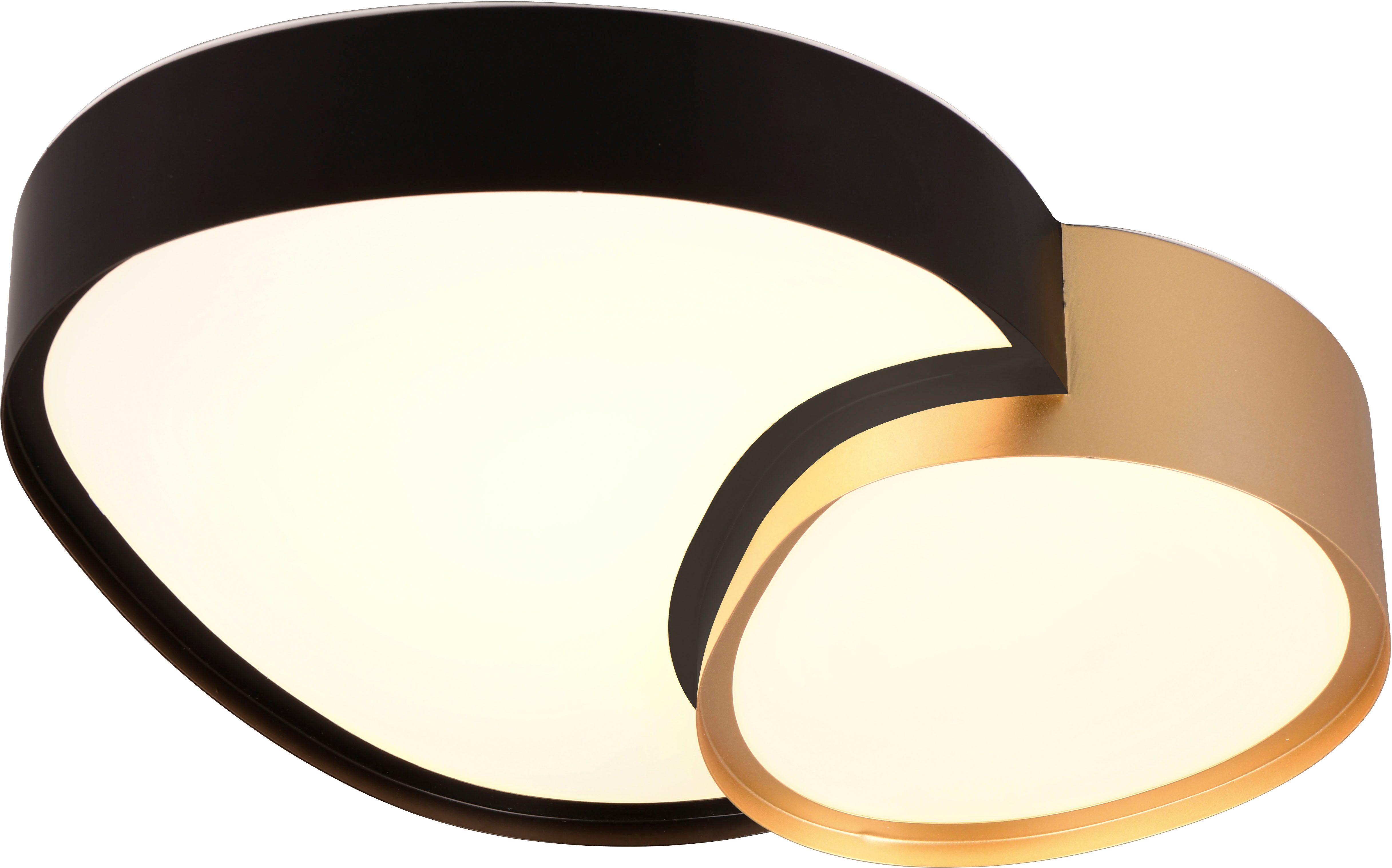 TRIO Leuchten LED Deckenleuchte RISE, LED Deckenlampe 21W 2400 Lumen warmweiß bis kaltweiß 2700-6500K, Dimmfunktion, LED fest integriert, warmweiß - kaltweiß, Fernbedienung dimmbar Memoryfunktion Nachtlicht CCT Lichtfarbe wählbar