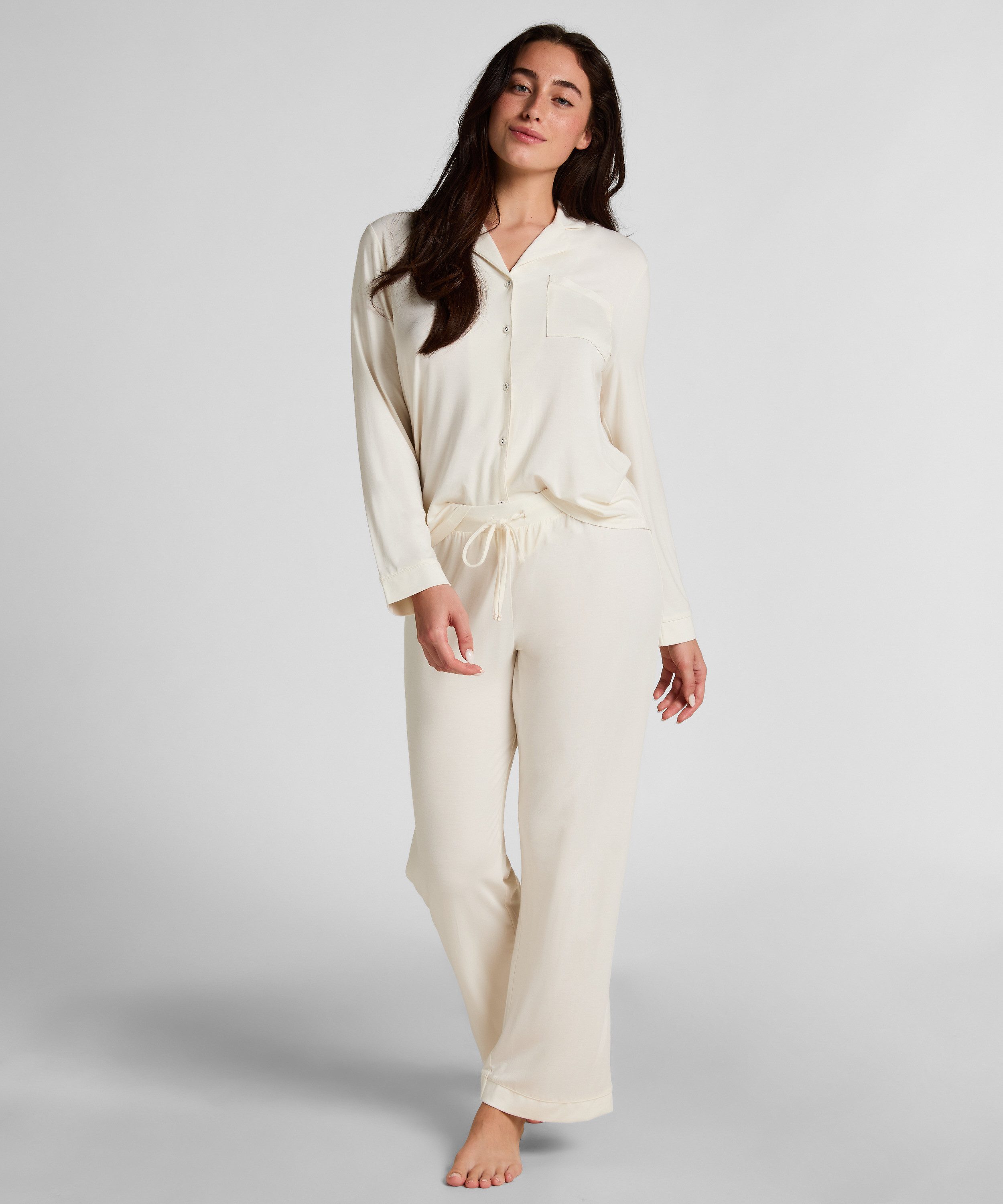 Hunkemöller Pyjama Langärmelige Jersey-Jacke Essential günstig online kaufen