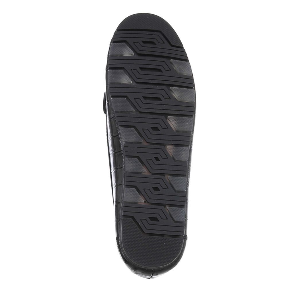 Ital-Design Elegante Mokassins mit Schnalle für Damen - Komfortabel & Stilvoll Slipper (89930202) Flach Mokassins in Schwarz
