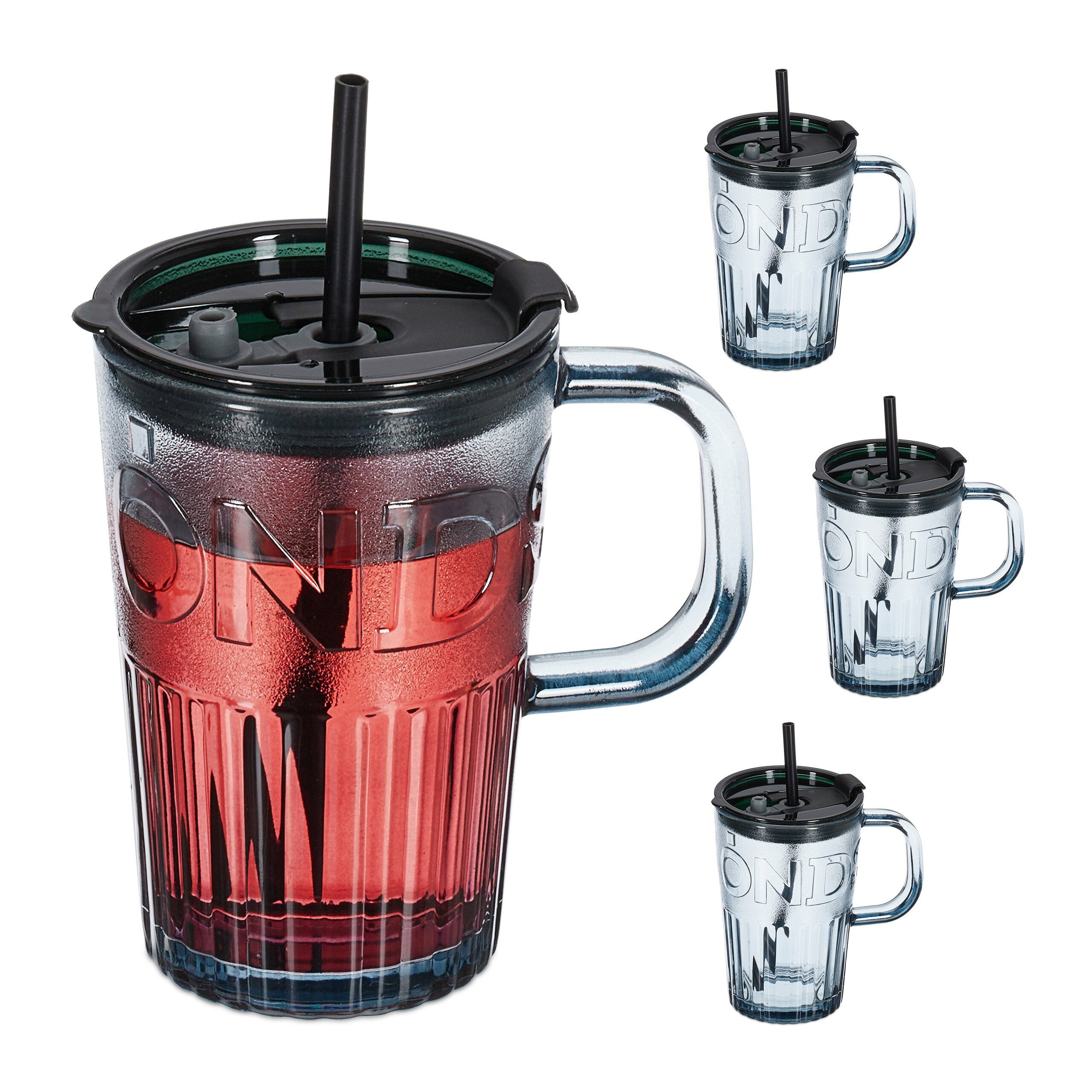 Gläser-Set Trinkgläser im 4er Set mit Henkel