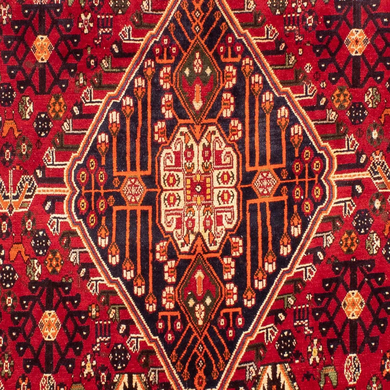 Medaillon 165 Rosso mm, Shiraz morgenland, Zertifikat cm, 280 mit 10 rechteckig, Höhe: Unikat Wollteppich x