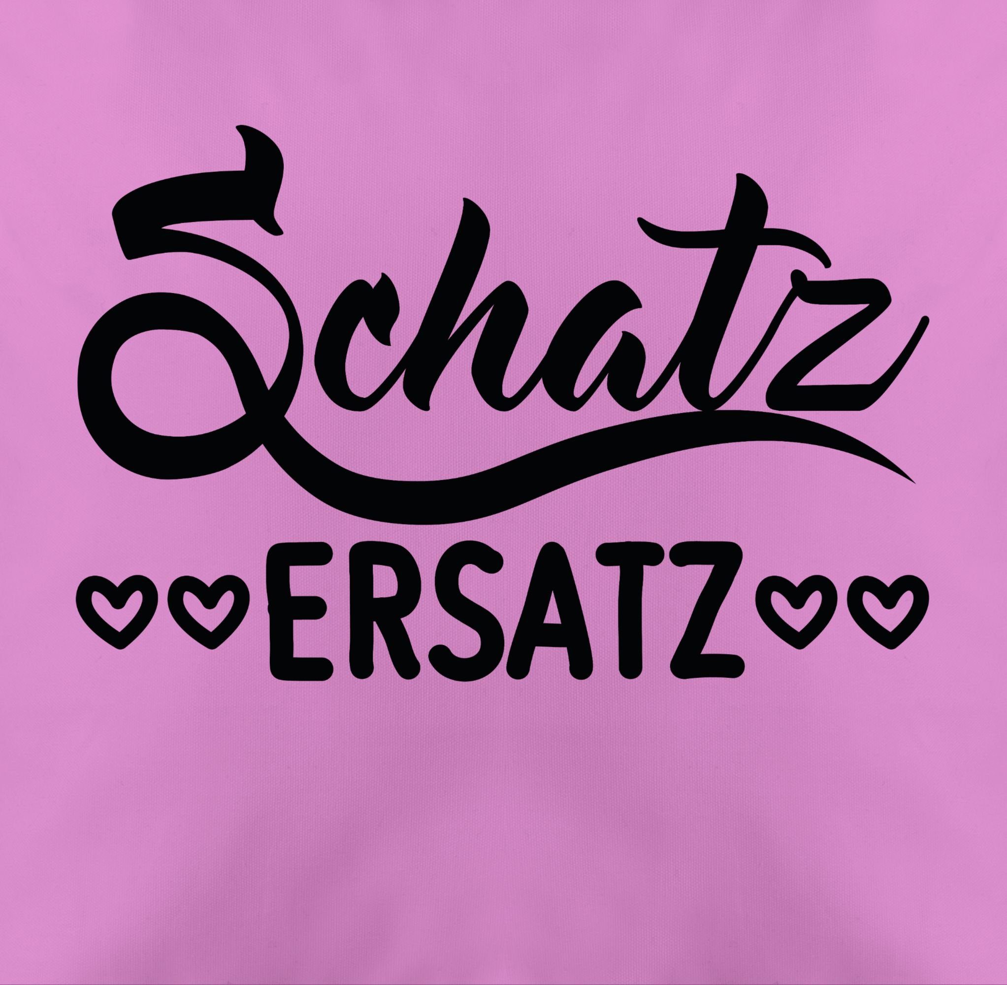 Valentinstag Dekokissen Pink Dekokissen Schatzersatz, 3 Shirtracer Geschenk
