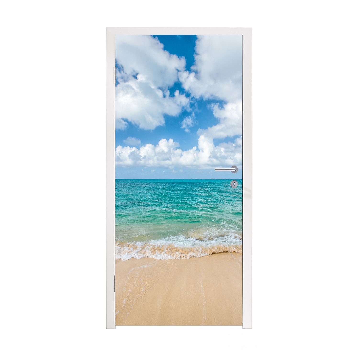 MuchoWow Türtapete Strand - Meer - Sommer - Reisen, Matt, bedruckt, (1 St), Fototapete für Tür, Türaufkleber, 75x205 cm