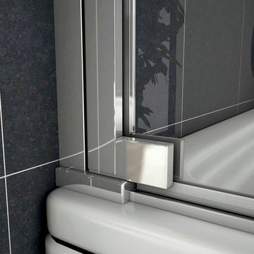 duschspa Badewannenaufsatz 8mm 80x140cm Drehwand auf Badewanne Duschabtrennung Badewannenaufsatz, Einscheibensicherheitsglas, Sicherheitsglas, (Set), Glas, Nano Glas