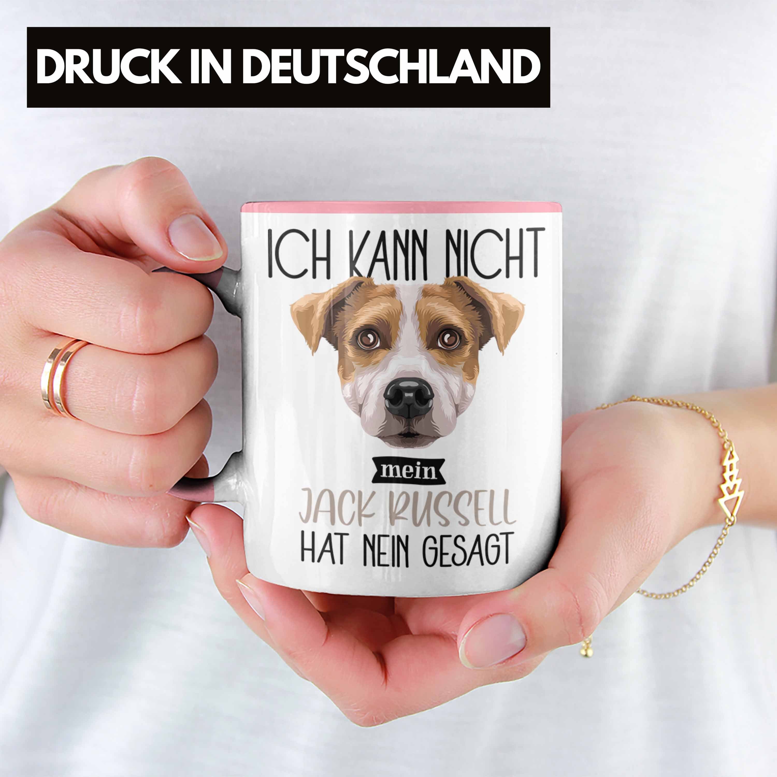 Trendation Tasse Jack Besitzer Lustiger Tasse Geschenk Geschenkidee Russell Rosa Spruch Ich