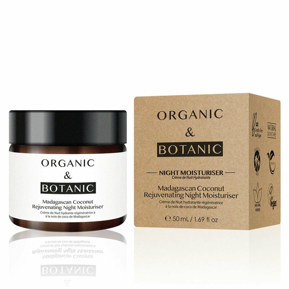 MADAGASCAN moisturiser Organic night COCONUT & rejuvenating ml Nachtcreme Botanic 50