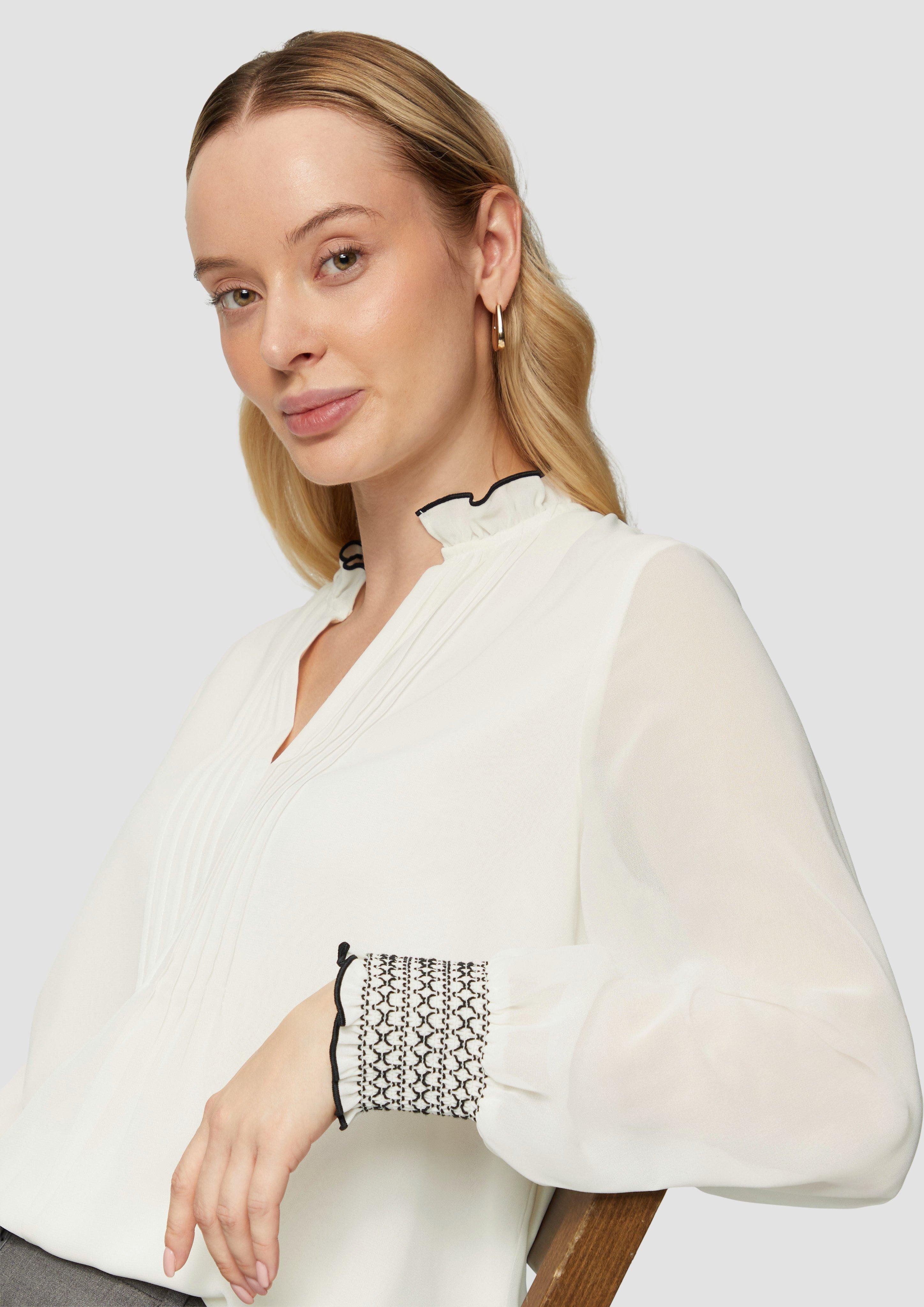 s.Oliver BLACK LABEL Langarmbluse Elegante Chiffonbluse günstig online kaufen