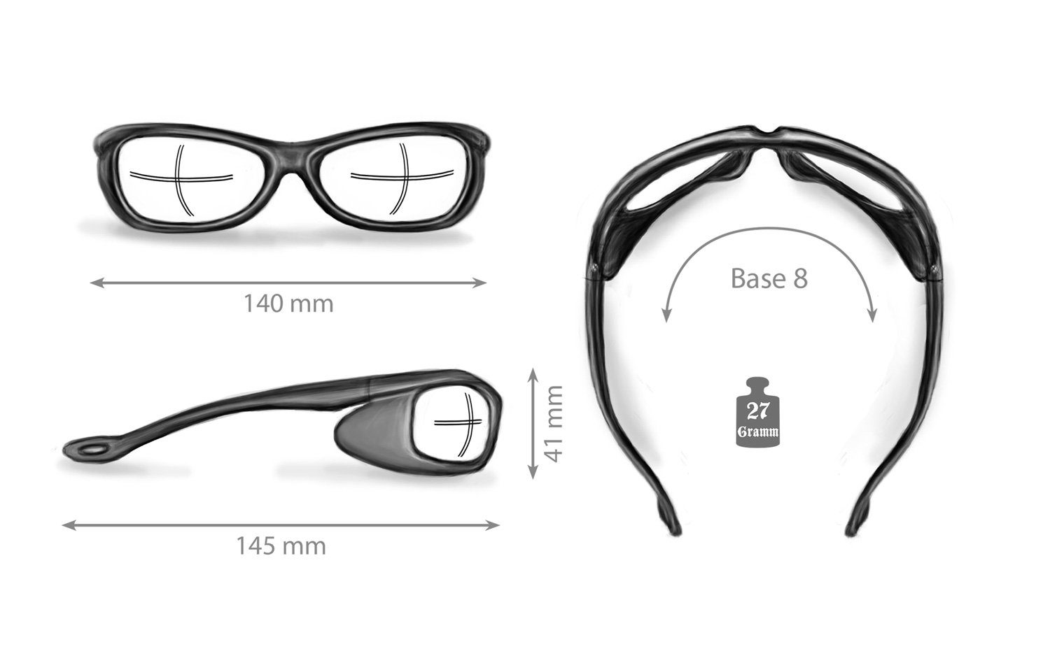 Helly - No.1 Bikereyes Motorradbrille top speed 4, super flexible Brille (H-Flex)