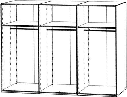 rauch Drehtürenschrank Your Joyce mit Massivholzgriffen