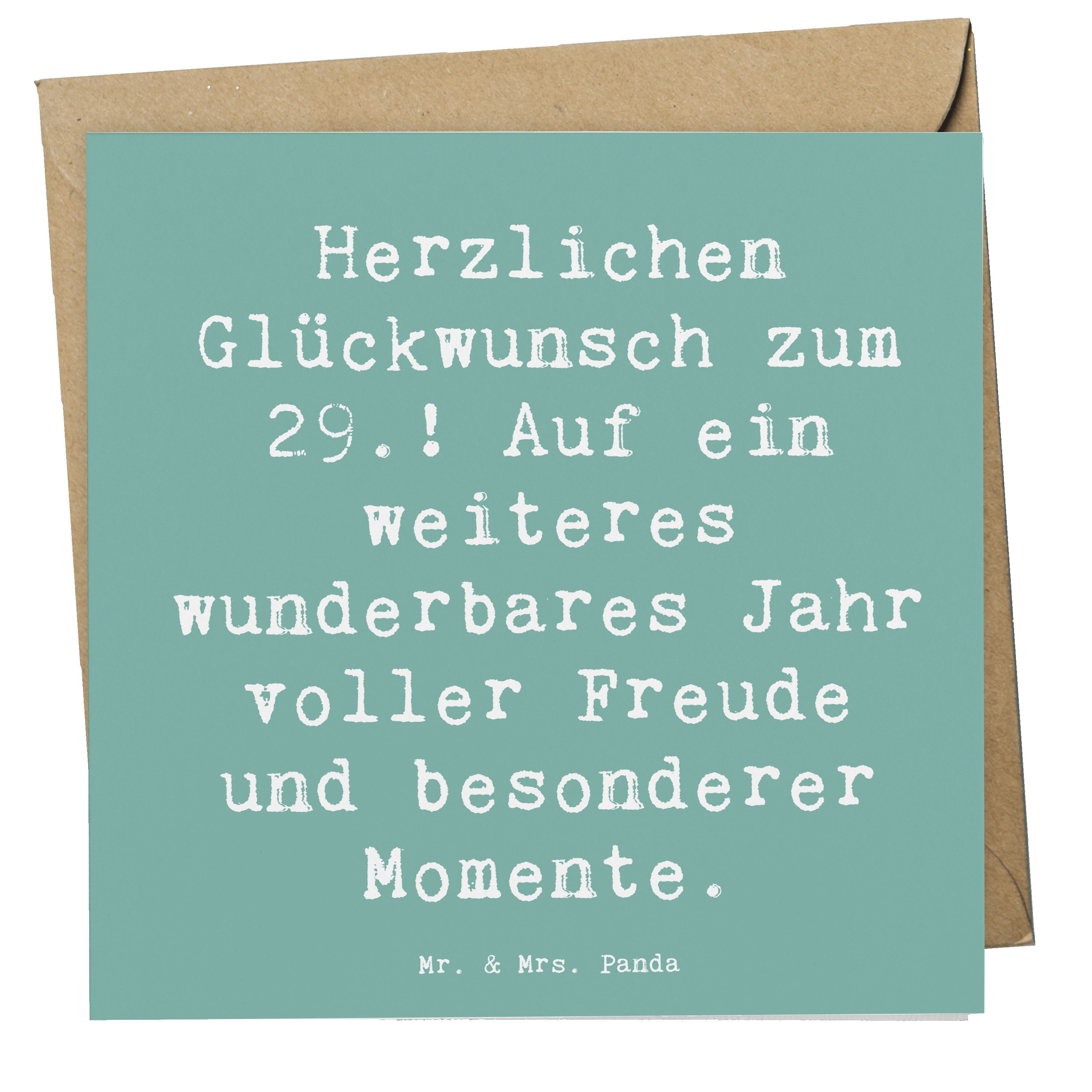 Grußkarte 29. Geburtstag - Meeresbrise - Geschenk, Träumen, Vorfreude Geburtsta