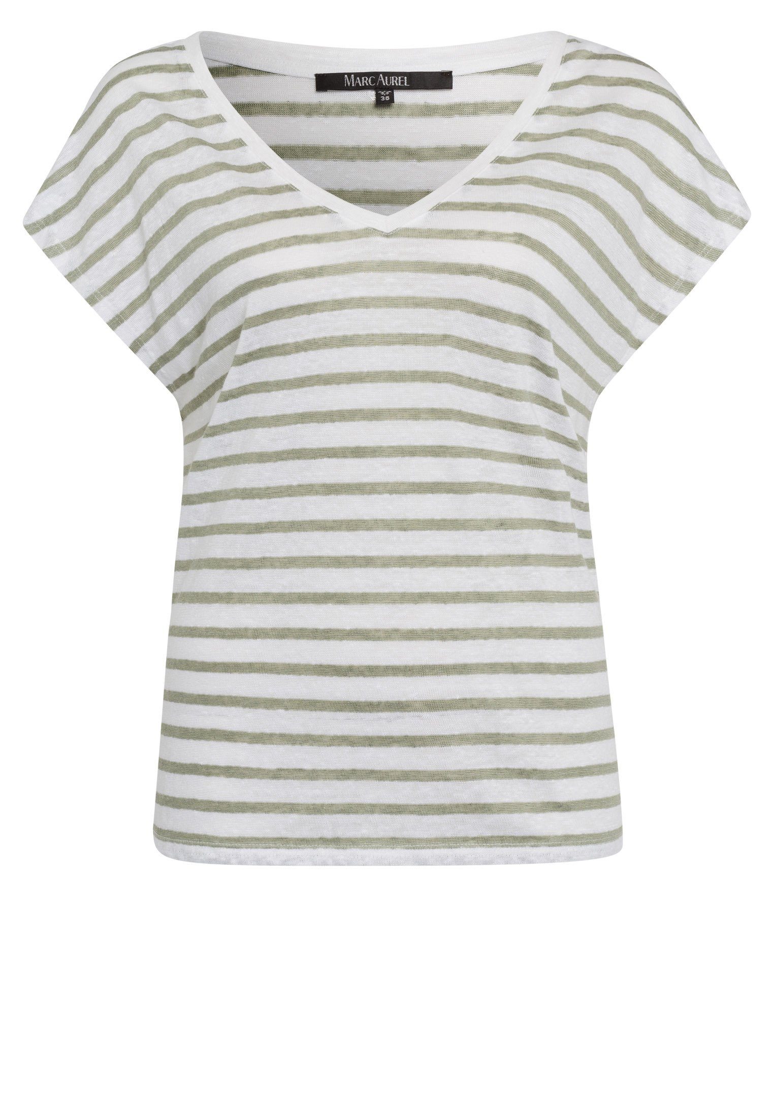Damen Shirts MARC AUREL T-Shirt mit glänzendem Logoprint