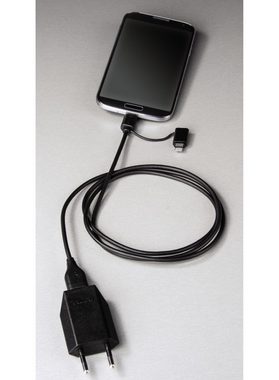 Hama Hama 2in1 Lightning-Kabel + Micro-USB Lade-Kabel Datebkabel für Handy iPhoneX 8 7 6S 6 SE 5 Smartphone-Kabel, Standard-USB, Micro-USB, Lightning (120 cm), vergoldet, geschirmt, High-Speed-Datenübertragung