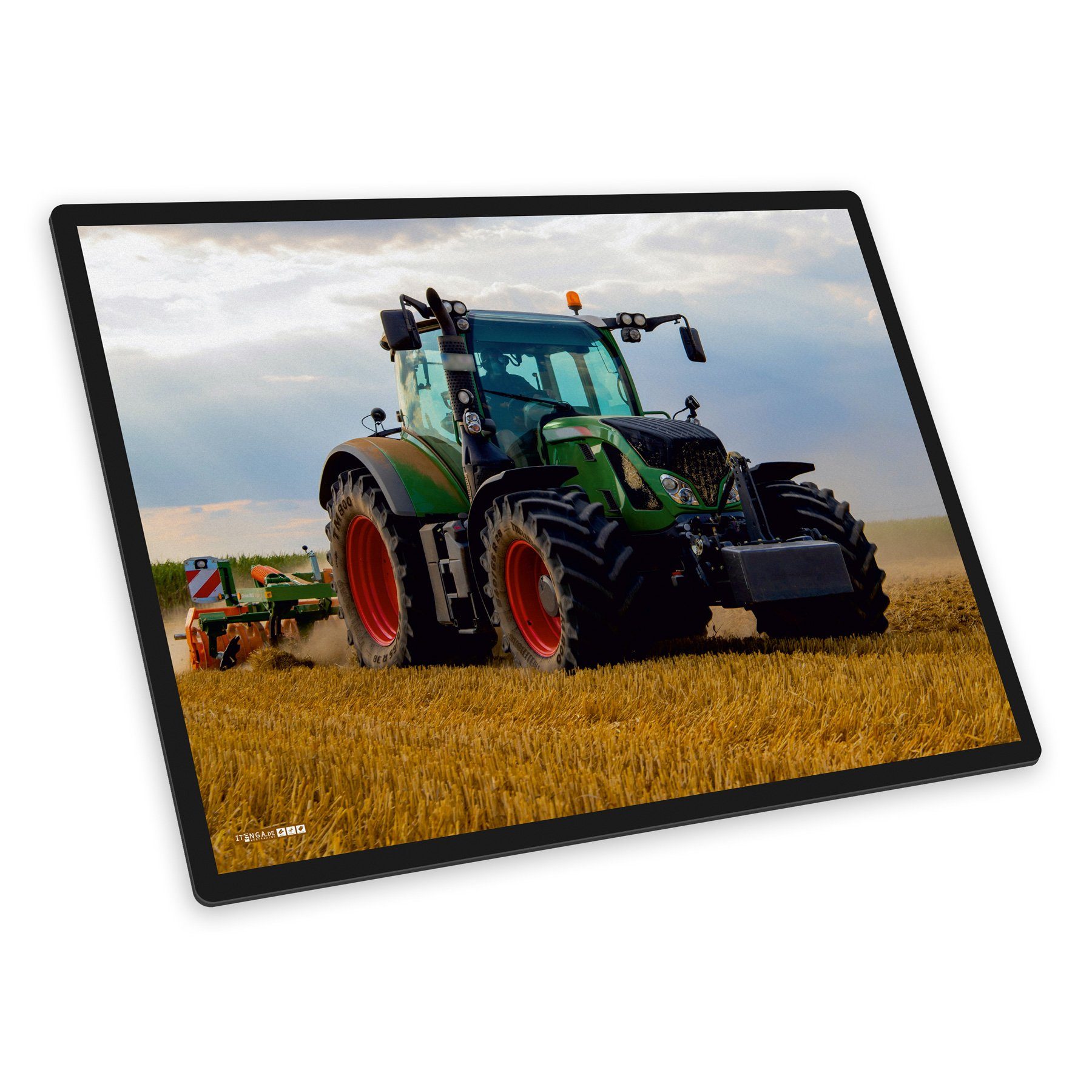 itenga Schreibtischunterlage itenga Schreibunterlage Motiv Traktor auf dem Feld