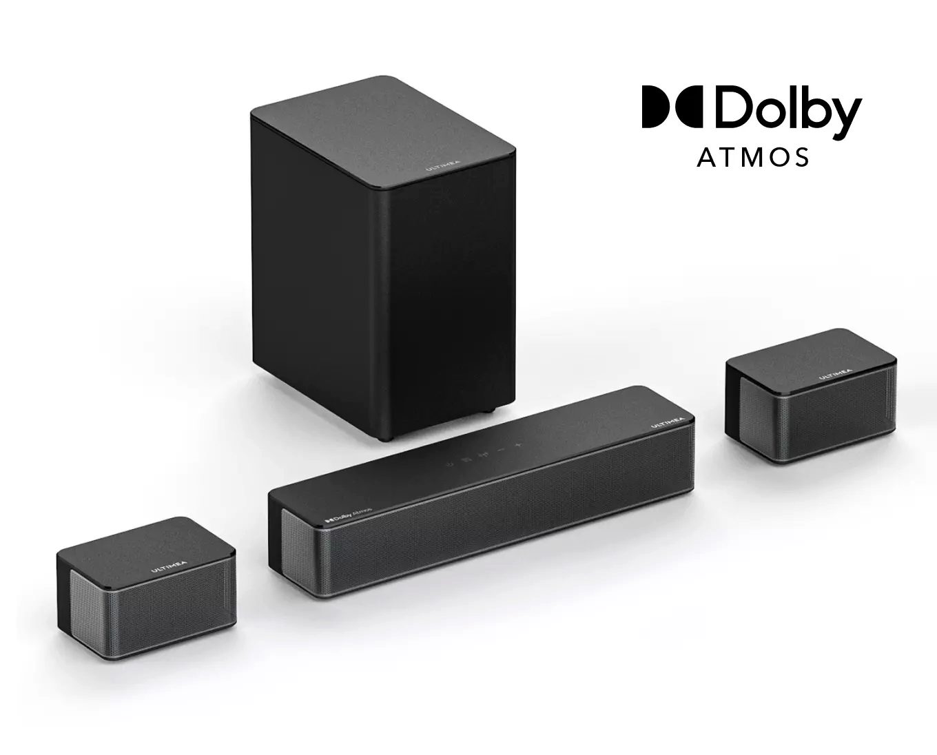 Ultimea Poseidon D60 5.1 Dolby Atmos Soundbar (410 W, 3D Surround Sound, TV  Lautsprecher für Heimkino mit einstellbarem Bass), Einfache Einrichtung  über HDMI eARC, optische , AUX, USB und Bluetooth 5.3