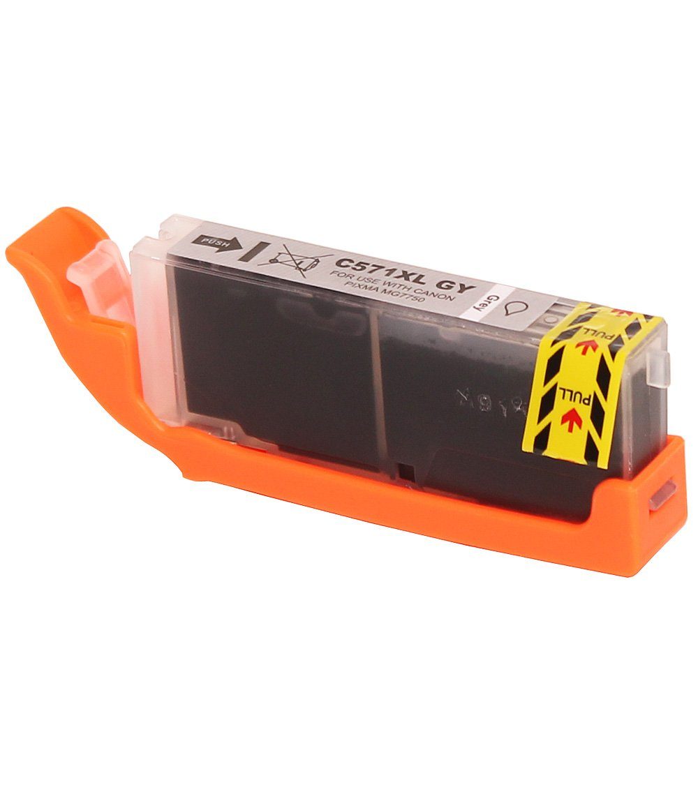 ABC Tintenpatrone (Kompatible Druckerpatrone für Canon 571XL CLI-571XL Grau Pixma, G7700 MG7750 MG7751 MG7752 MG7753 TS5050 TS5051 TS5052 TS5053 TS5055 T)