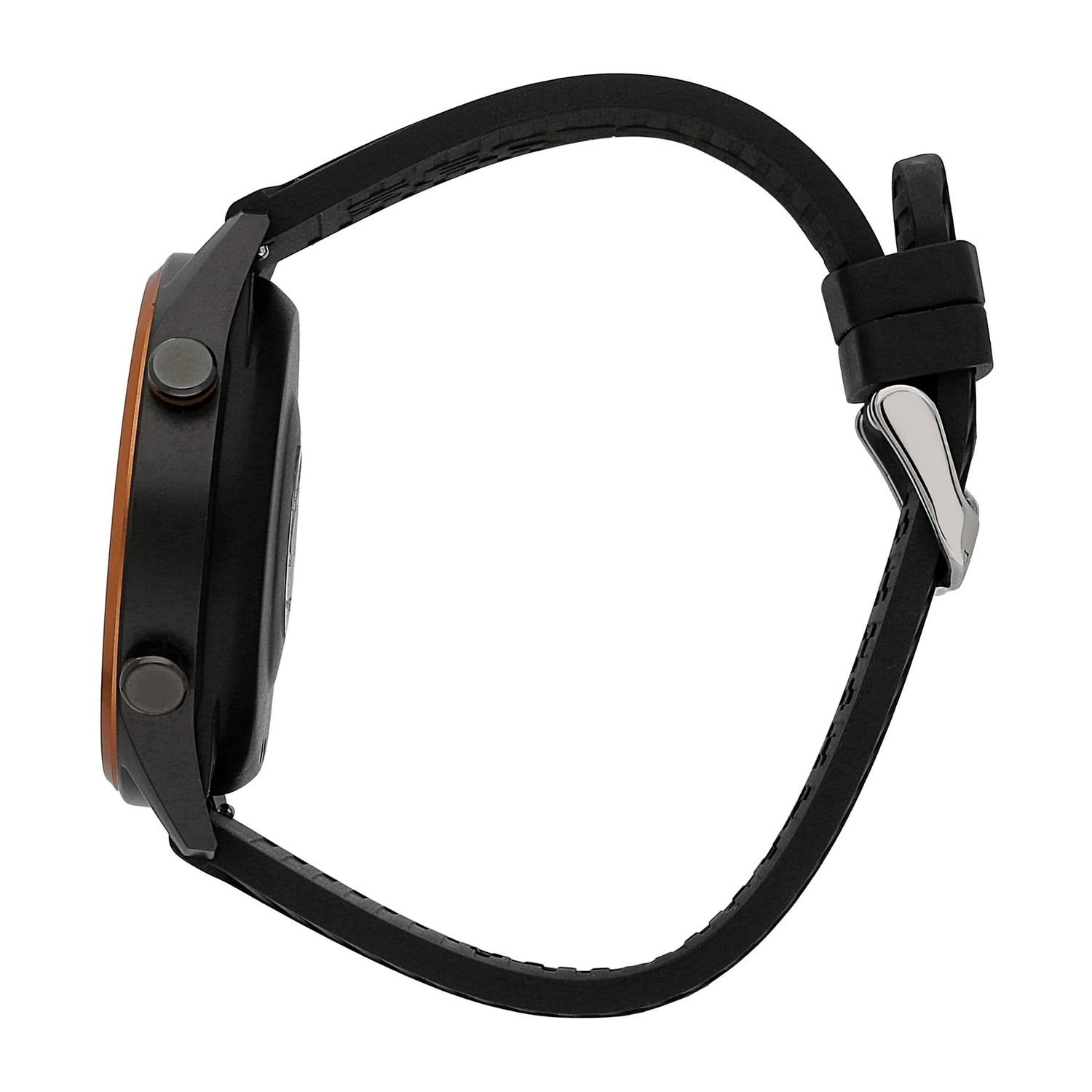 Sector Sector Herren Armbanduhr Analog-Digit Smartwatch (kompatibel ab Android 5.1+ und IOS 8.0), Analog-Digitaluhr, Herren Smartwatch rund, groß (ca. 44mm), Silikonarmband schwarz, Sport