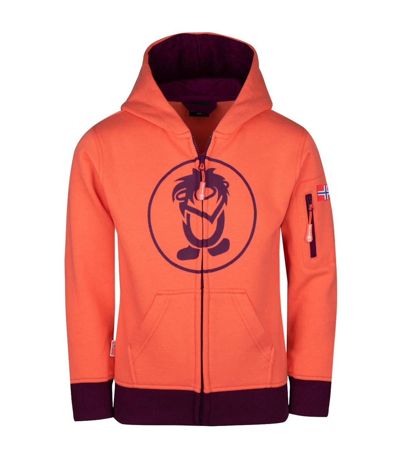 TROLLKIDS Sortland Hoodie Pfirsich/Maulbeere