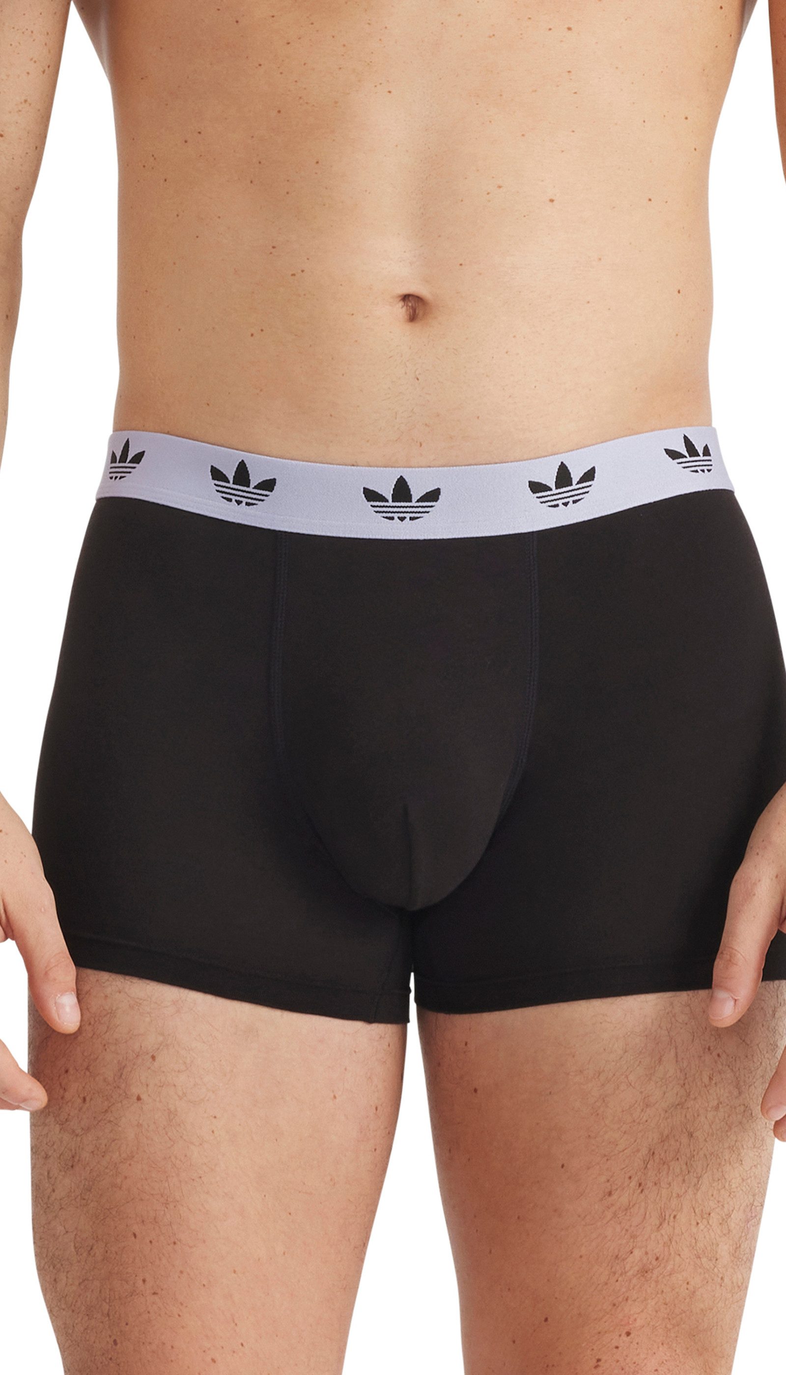 adidas Originals Trunk Comfort Flex Cotton (3er Pack) weich, elastisch, Baumwollmix, Logo-Bund, ohne Eingriff