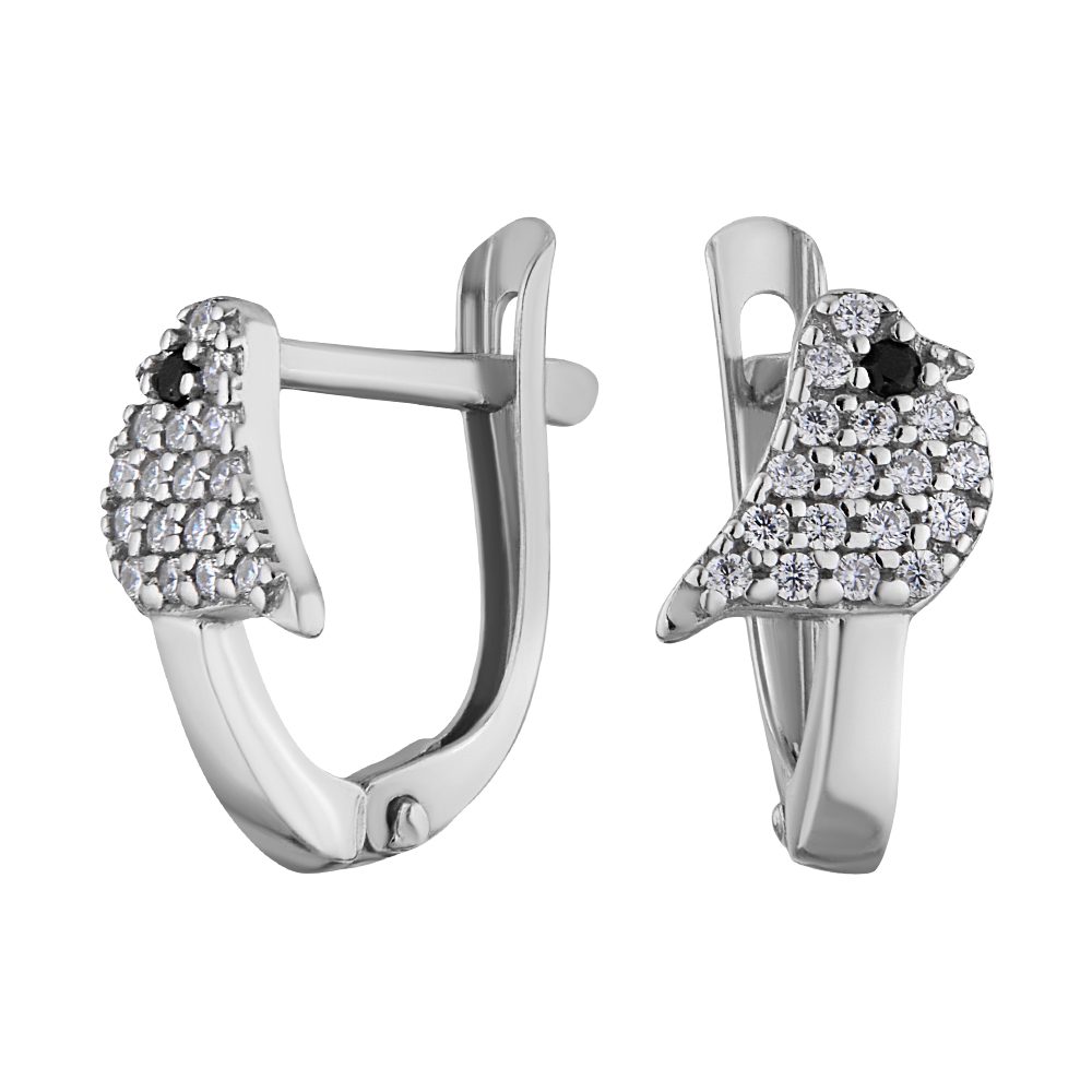 Creolen-Set Ohrringe Kreolen 925 Silber Zirkonia Steine Echtschmuck