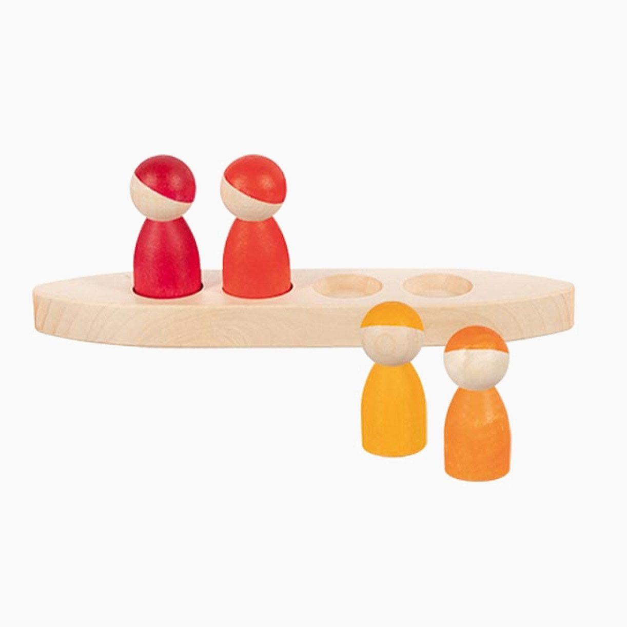 goki Spielzeug-Boot Männlein im Boot, (Set, 5-tlg., set), Figuren werden aus Ahornholz gefertigtMade in Europe