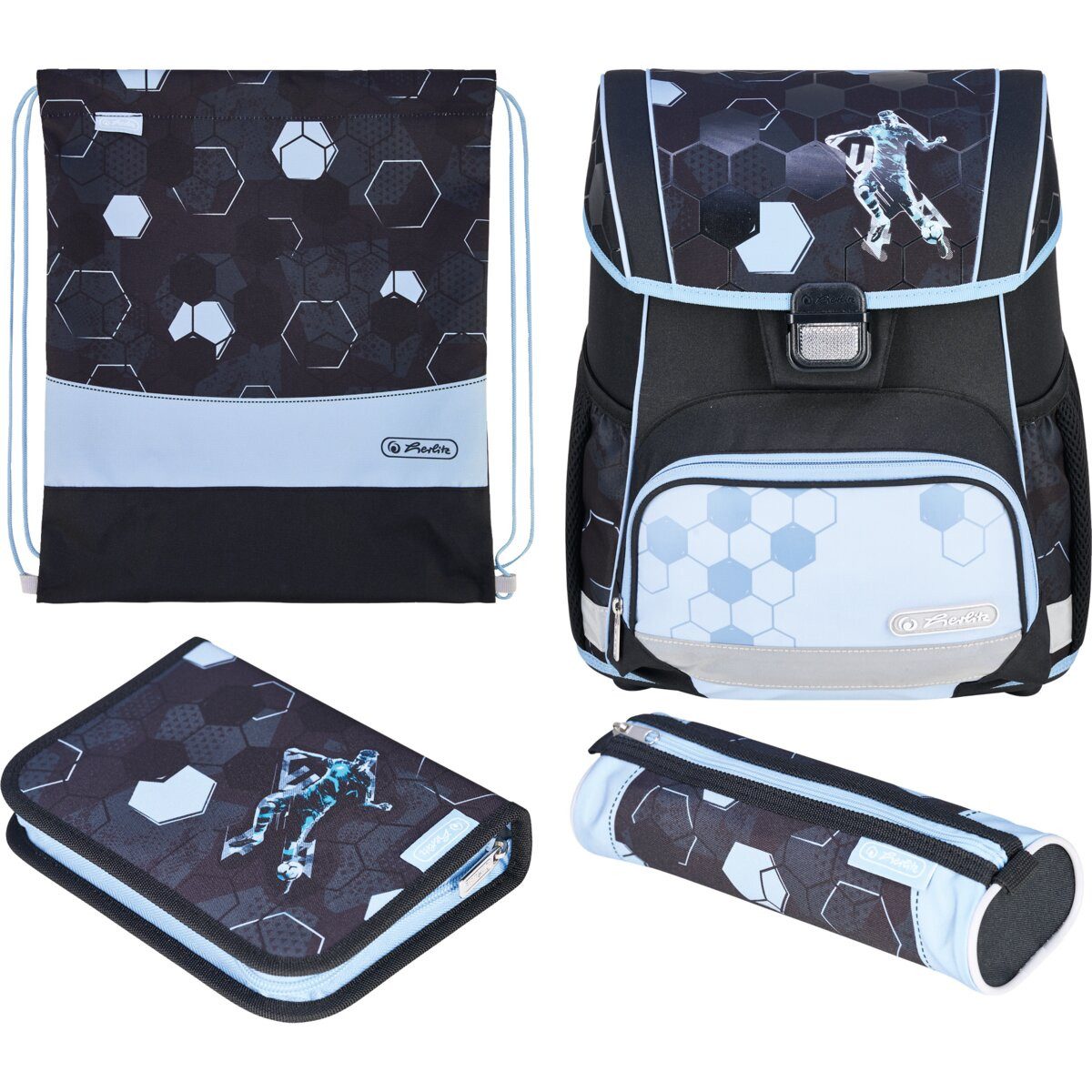 Herlitz Schulranzen Schulranzen Loop Plus Polyesther 310x390x220mm Cyber Soccer