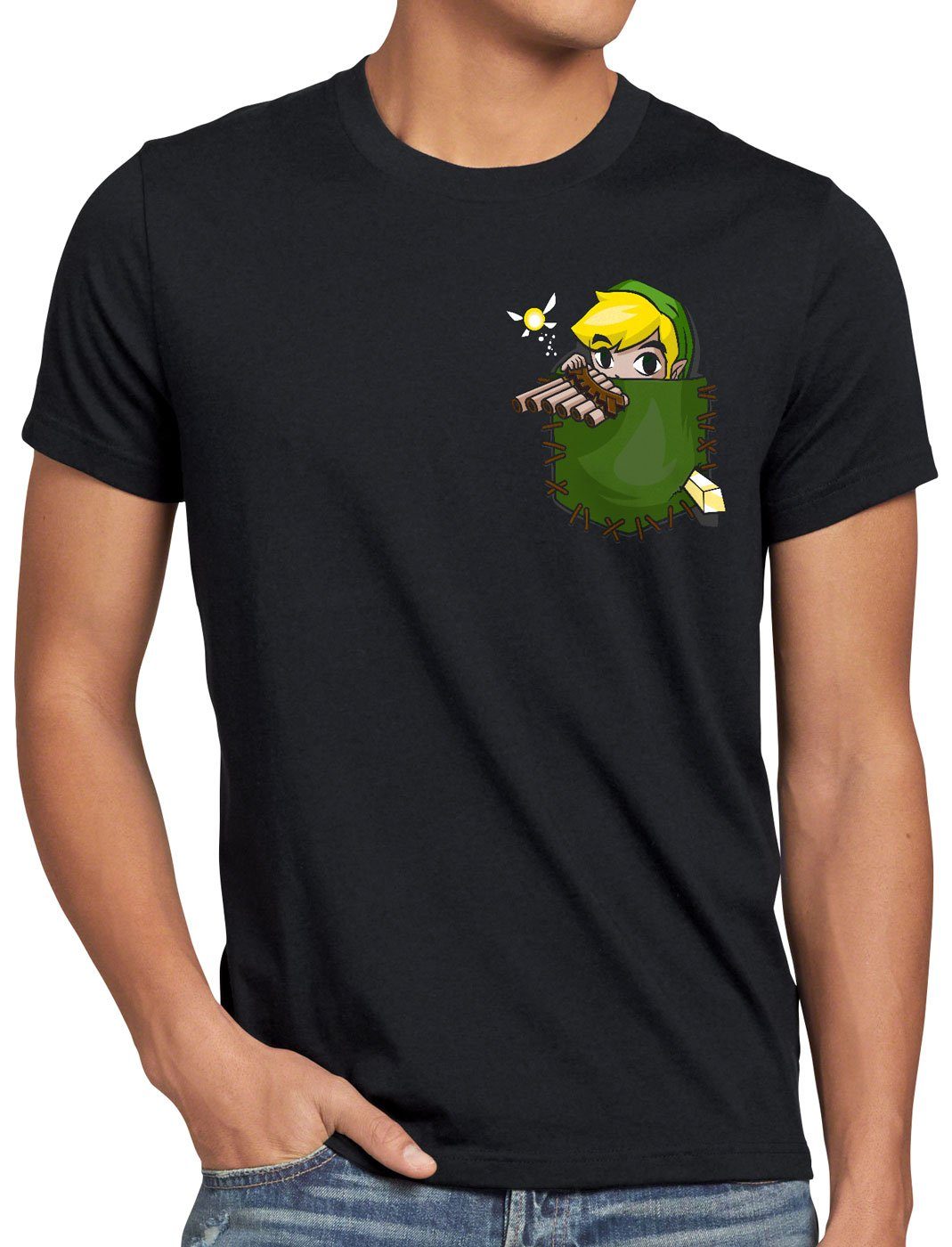 style3 T-Shirt Link Brusttasche wild switch the breath of snes ocarina zelda hyrule