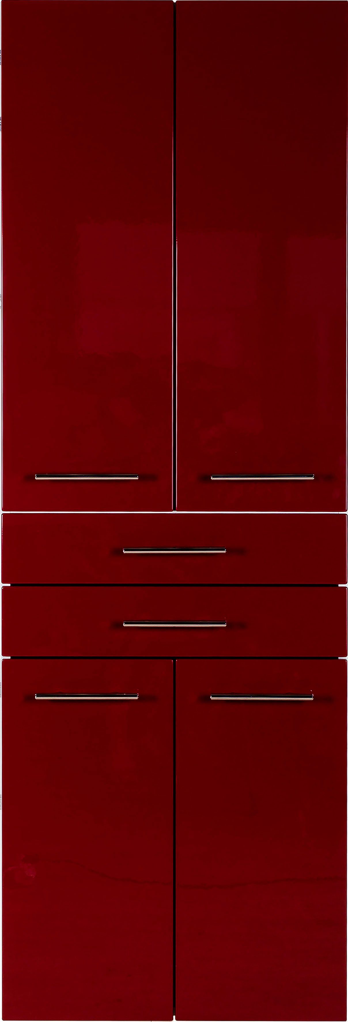 MARLIN Hochschrank 3040, Breite 60 cm rot | anthrazit | Hochschränke