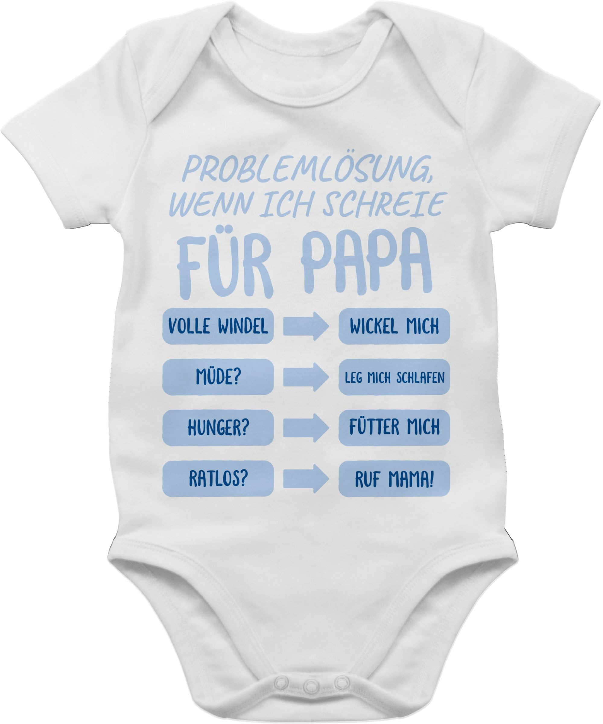 Shirtbody Problemlösung wenn ich schreie für Papa blau