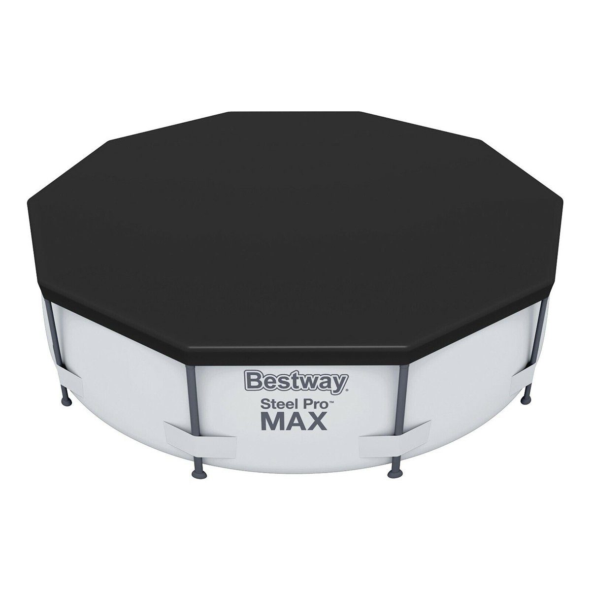 Pool-Abdeckplane Bestway Flowclear™ PVC-Abdeckplane Ø 305 cm schwarz Poolabdeckung rund
