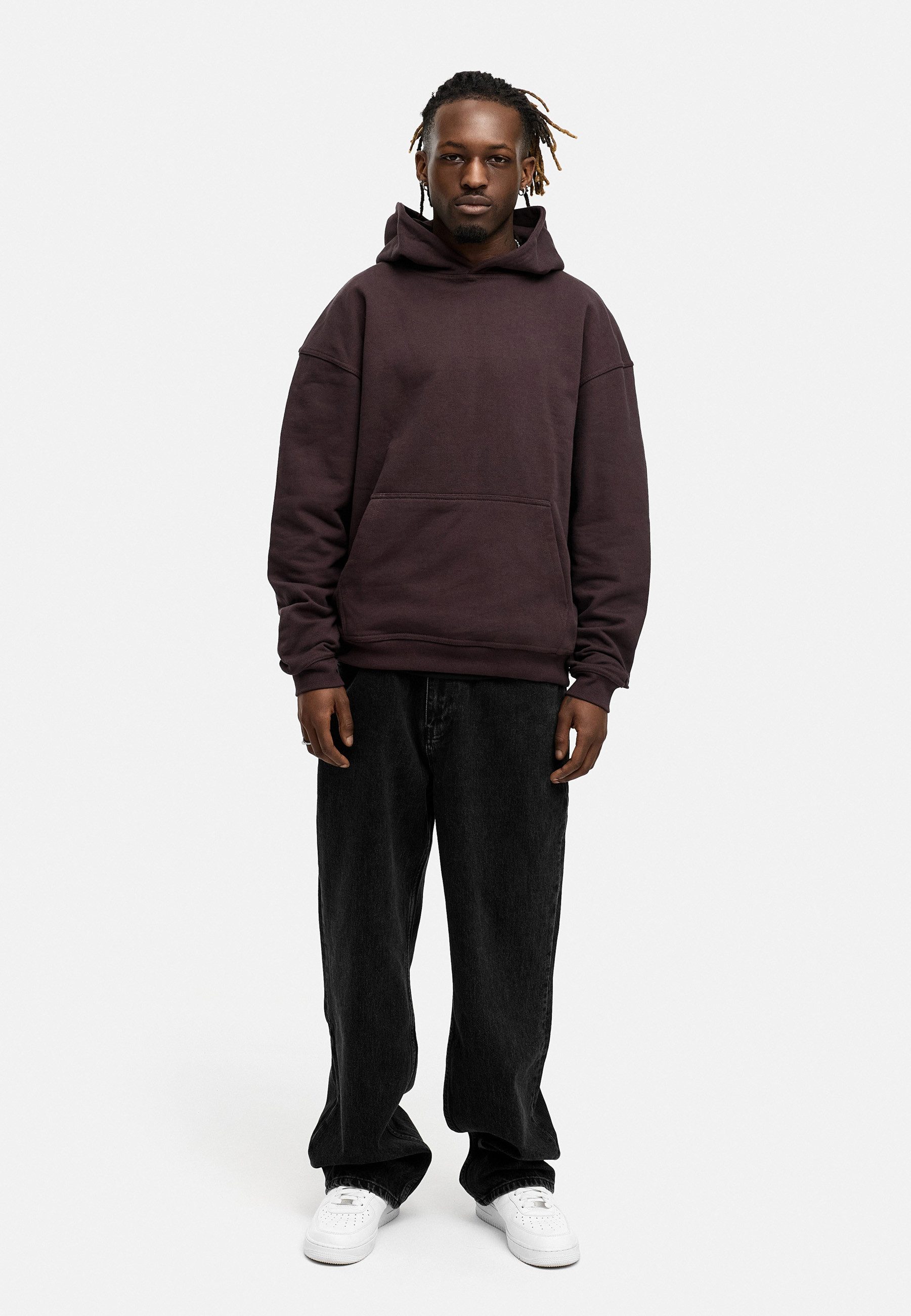 BEHYPE STUDIOS Hoodie IM OVERSIZE FIT Herren Cord-less Kapuzenpullover lockeres Kapuzen-Sweatshirt Sweater