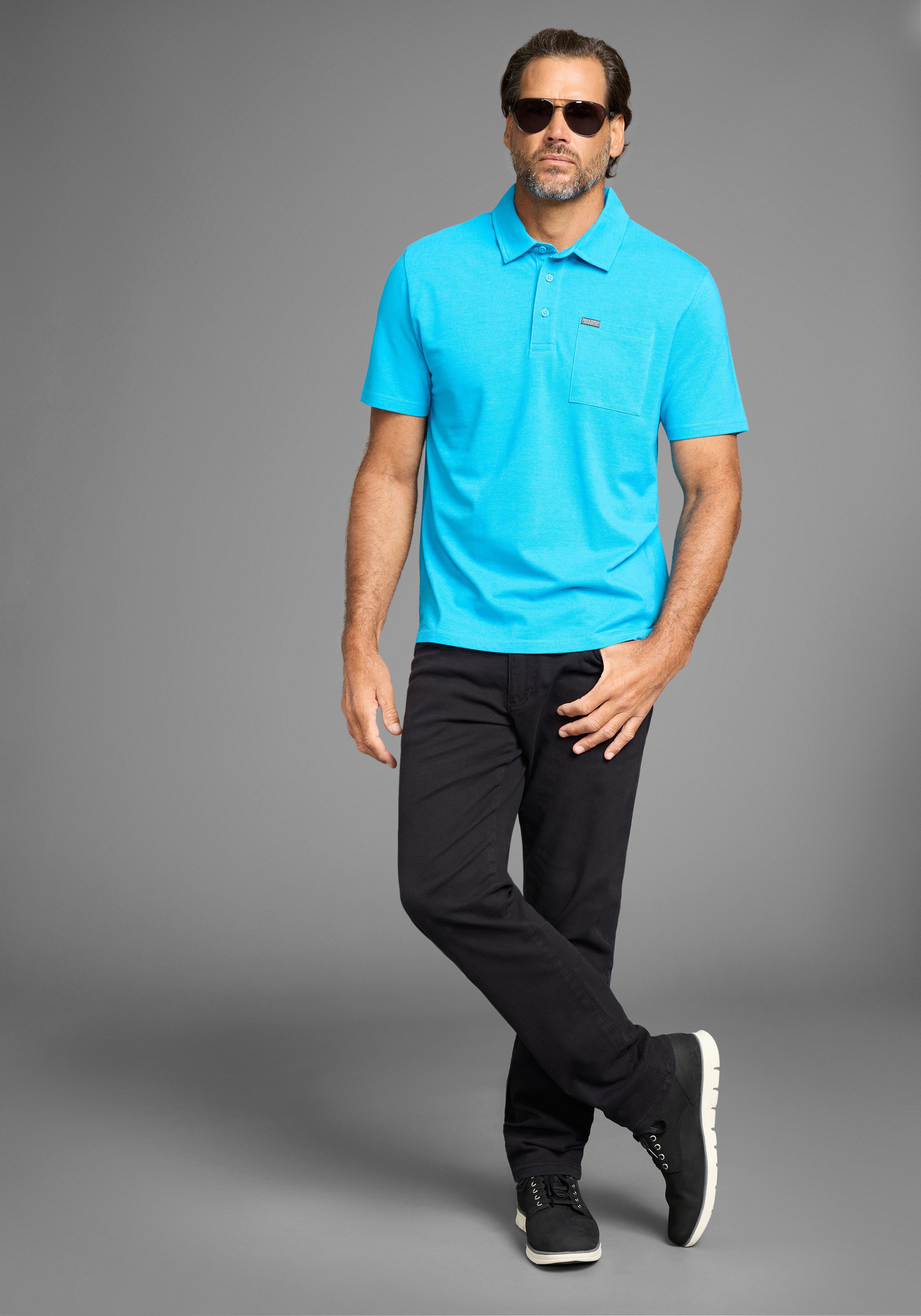 Man's World Poloshirt mit Brusttasche – Bild 5 von 5