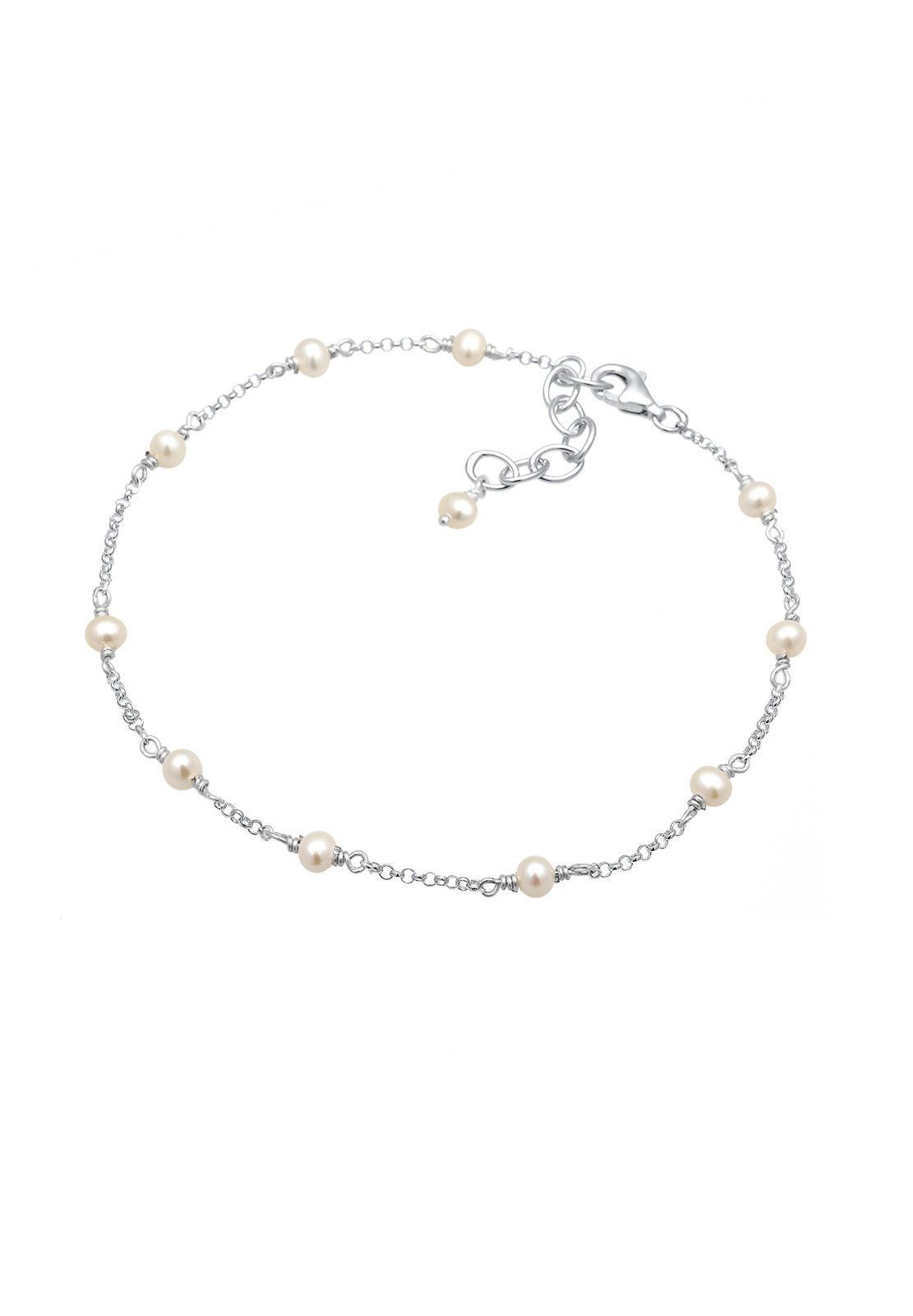 Elli Fußkette Fußkette mit Süßwasserzuchtperle 925 günstig online kaufen