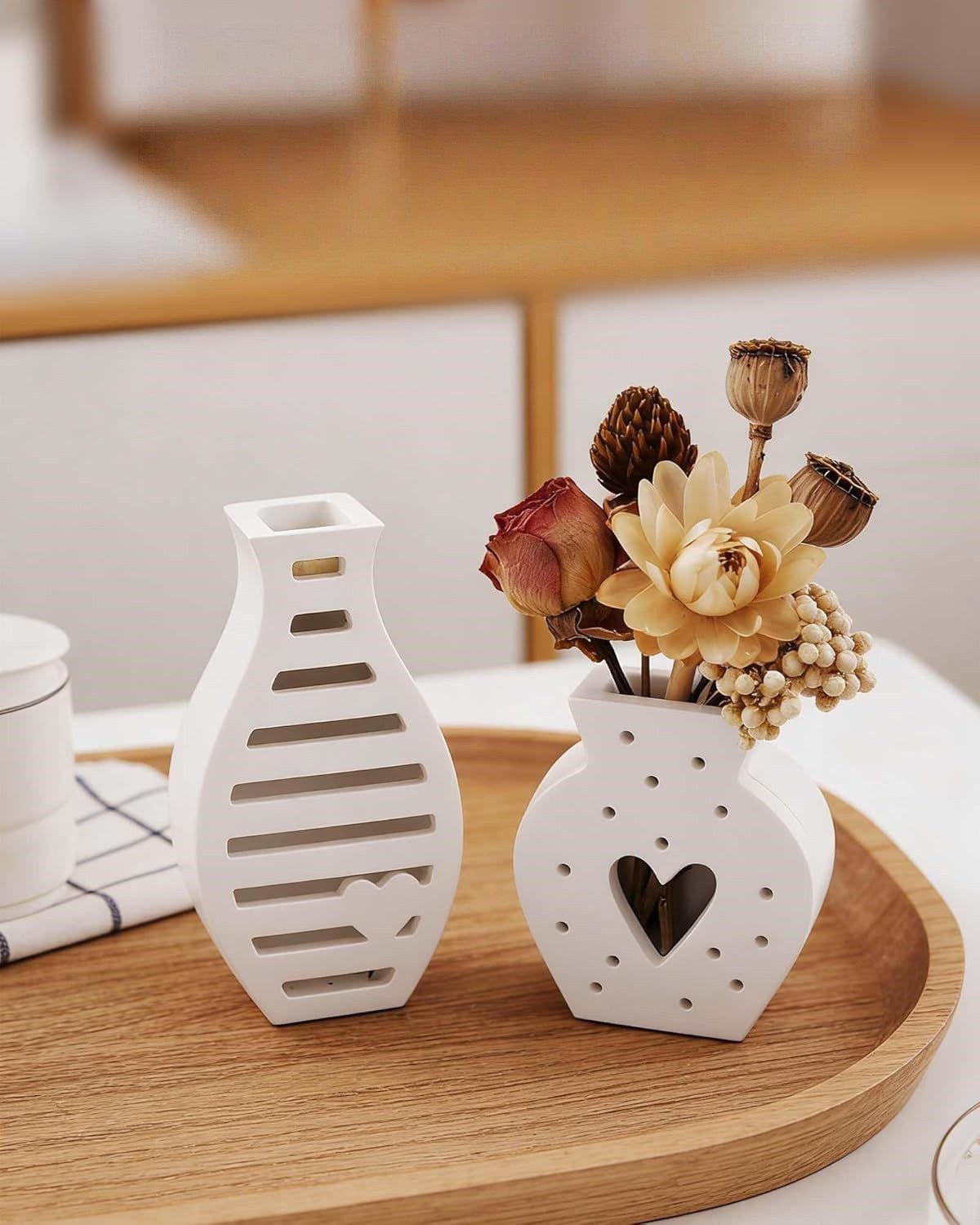 FOUORTUNATE-BEE Silikonform 4-teiliges Mini-Blumenvase Silikonform Set für DIY-Deko, Vielseitige Formen für kleine Blumentöpfe, Vasen und Dekoration
