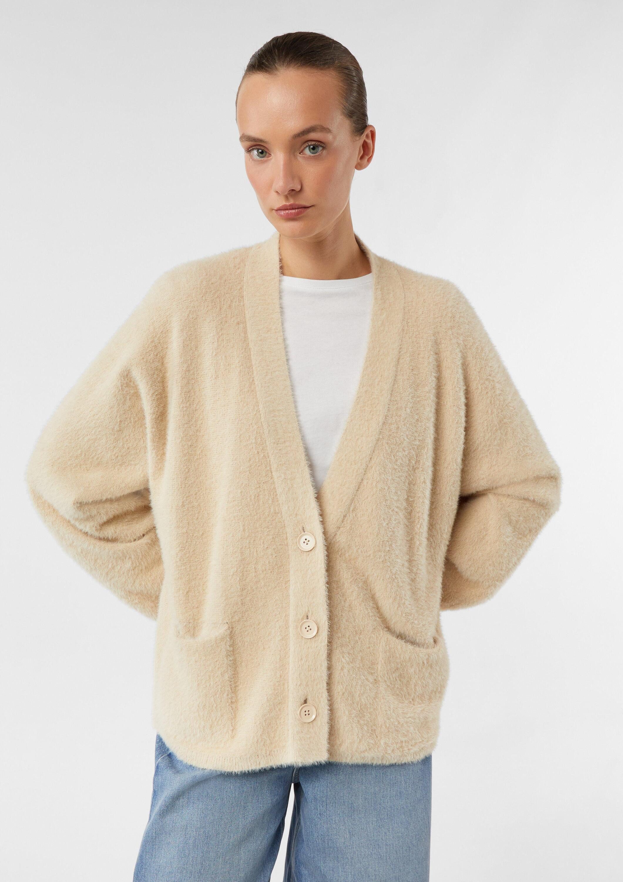 comma Cardigan Strickjacke Kuscheliger Cardigan im Relaxed Fit günstig online kaufen