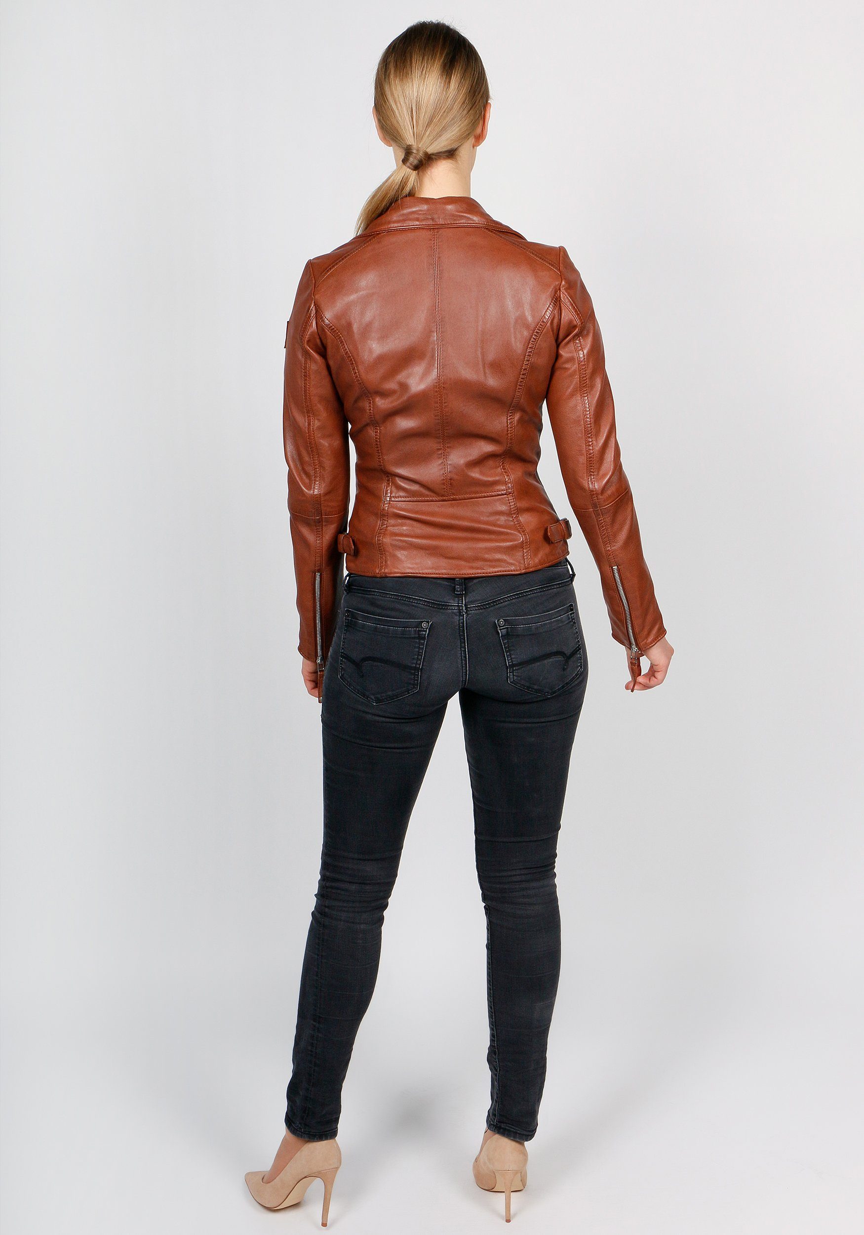 Nation Biker cognac Freaky Lederjacke Princess