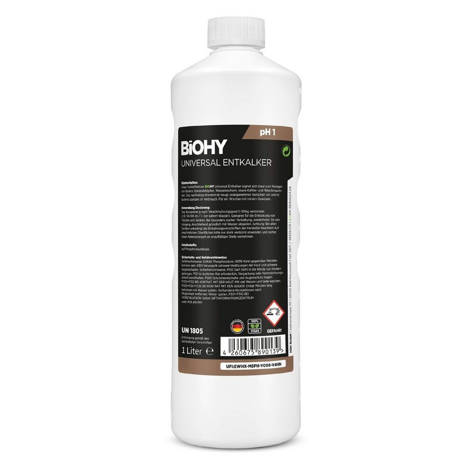 Thumbnail - BiOHY Universal Entkalker 1 x 1 Liter Flasche Flüssigentkalker (1-St)