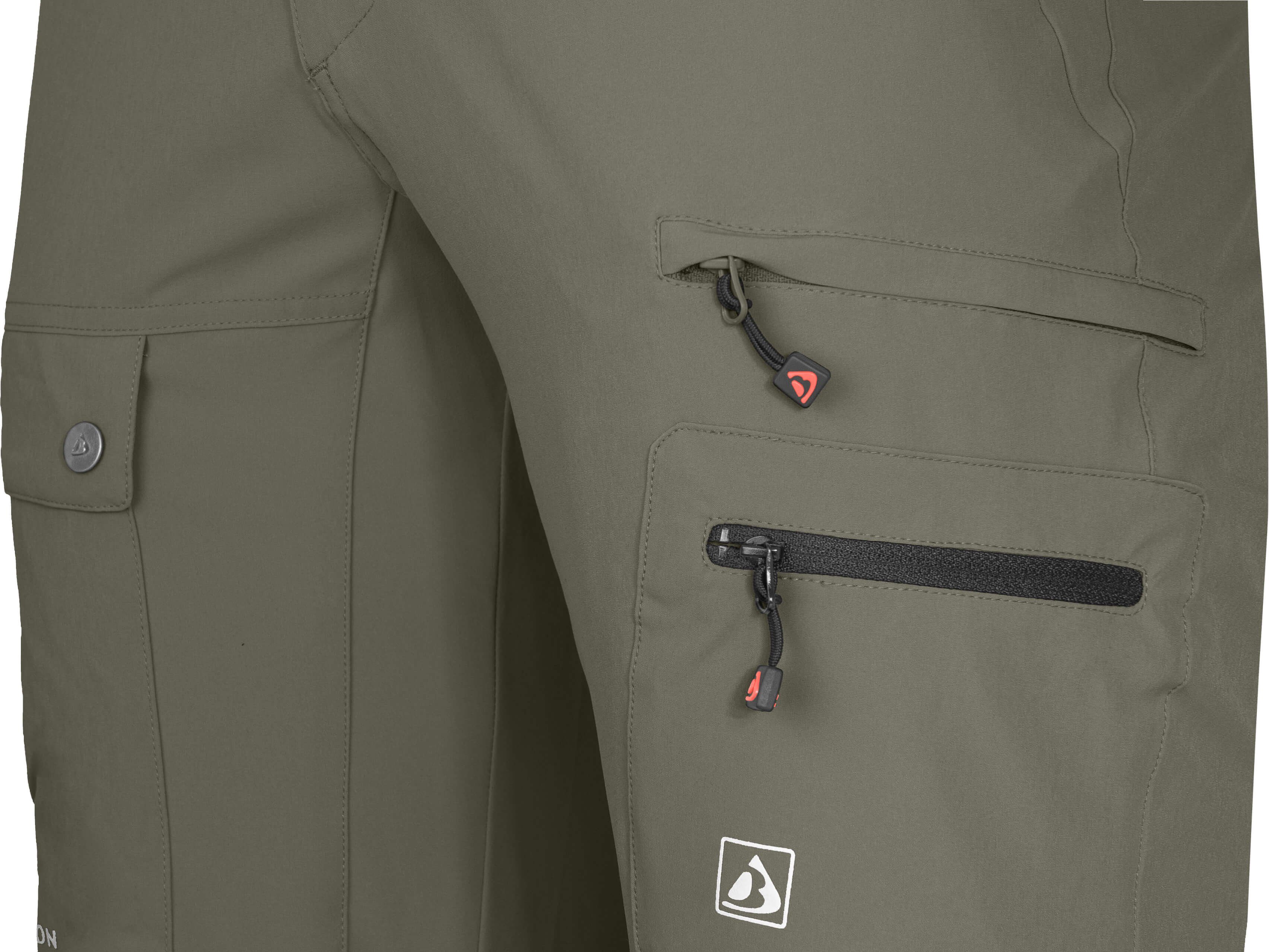 Bergson Outdoorhose FROSLEV COMFORT Bermuda Herren Wandershorts, recycelt, elastisch, 7 Taschen, Normalgrößen, gr