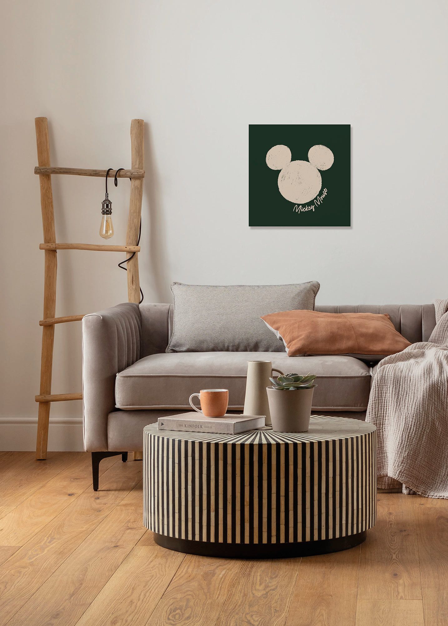 Komar Leinwandbild Disney Mickey Mouse Stamp, Disney (Set, 1 St), 40 x 40 cm (Breite x Höhe) - Kinderzimmer, Dekoration