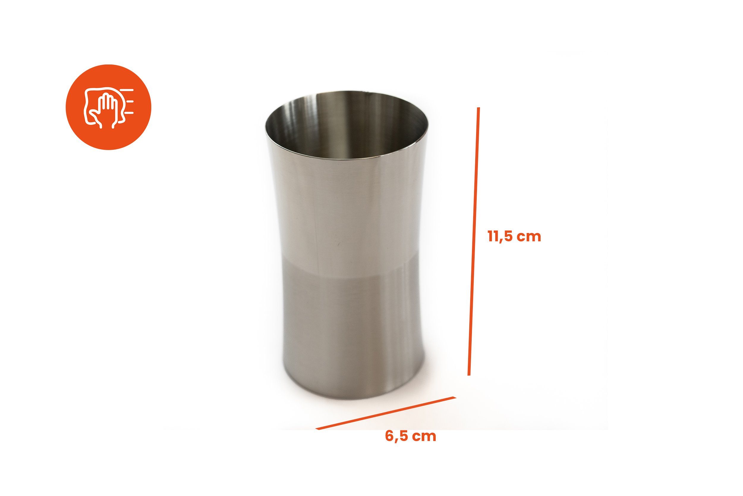 Bagnoxx Zahnputzbecher, (1-St), Zahnputzbecher Edelstahl Grau günstig online kaufen