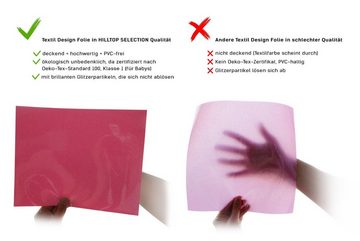Hilltop Transparentpapier 5er Set Glitzer Textilfolie, Transferfolie zum Aufbügeln auf Textilien