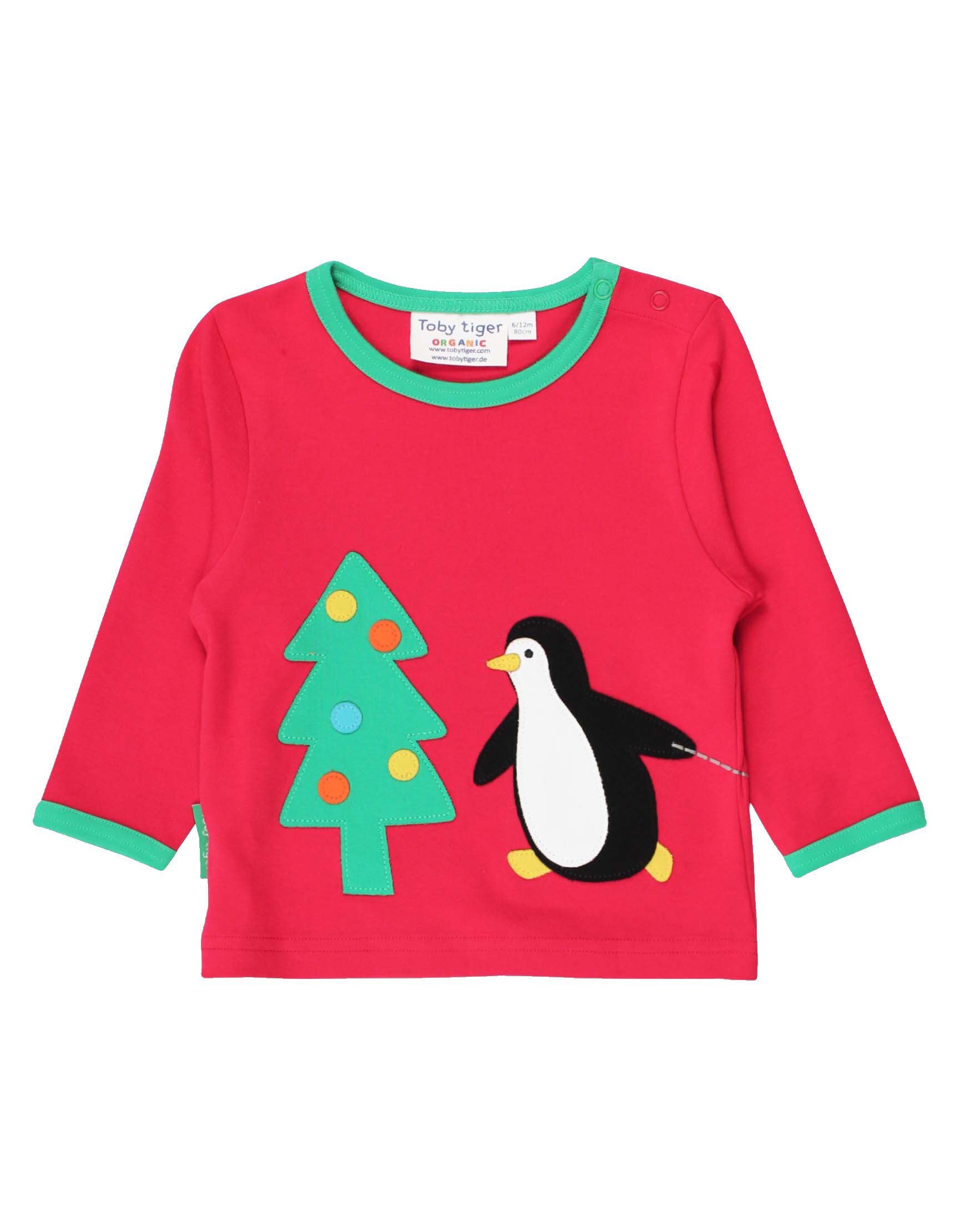 Toby Tiger Langarmshirt Langarmshirt mit Weihnachts Applikation