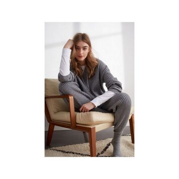 Oui Longpullover grau (1-tlg)