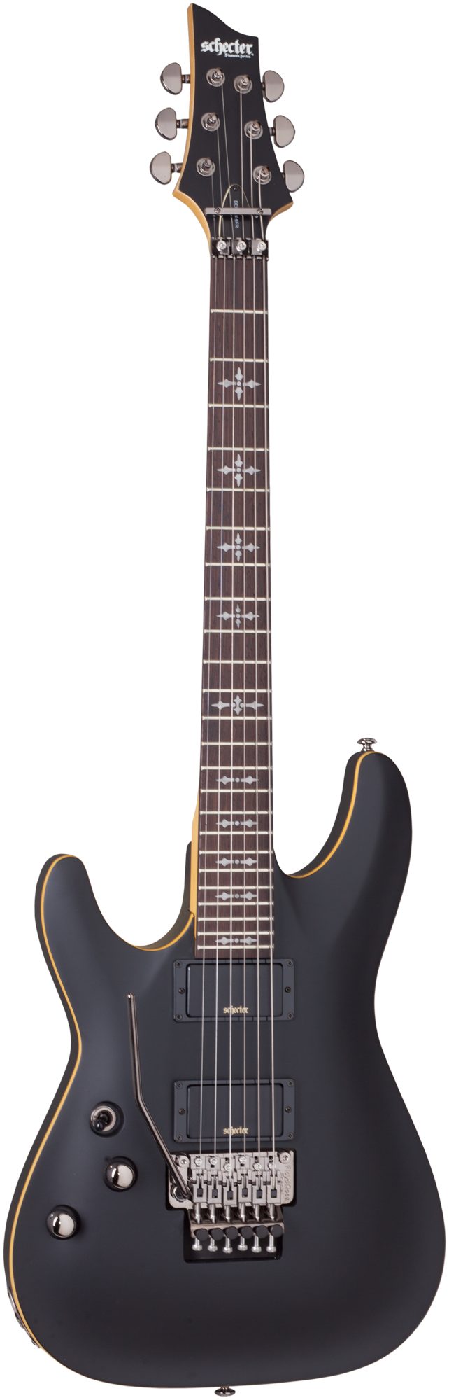 Schecter E-Gitarre Schecter Demon 6 FR Aged Black Satin LH
