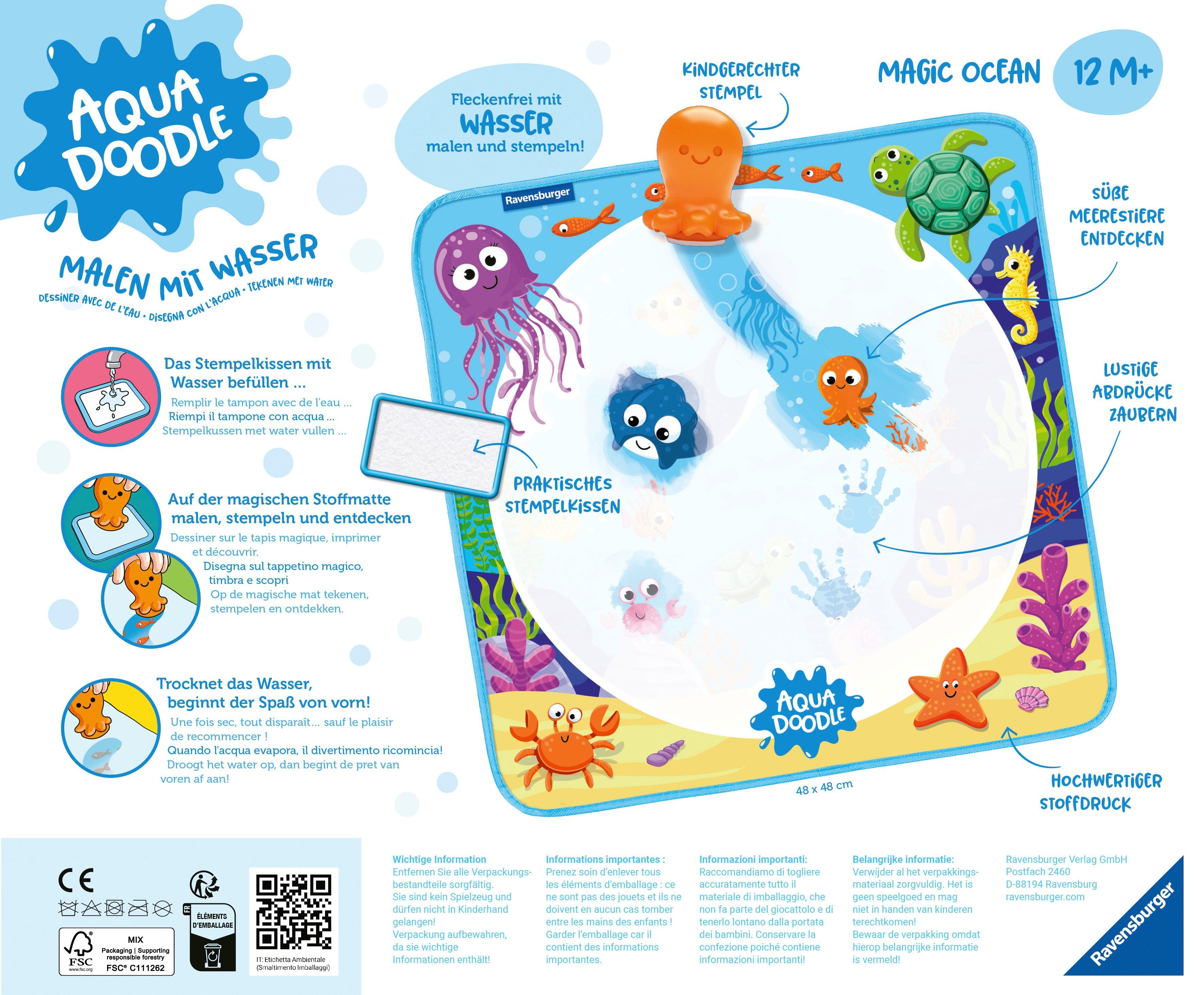 Ravensburger Kreativset ministeps®, Aqua Doodle®, Magic Ocean, Made in Europe