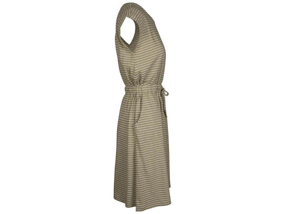 ärmellos, Bio-Damen gestreift Jerseykleid Grün/Weiß ORGANICATION ORGANICATION Kleid,