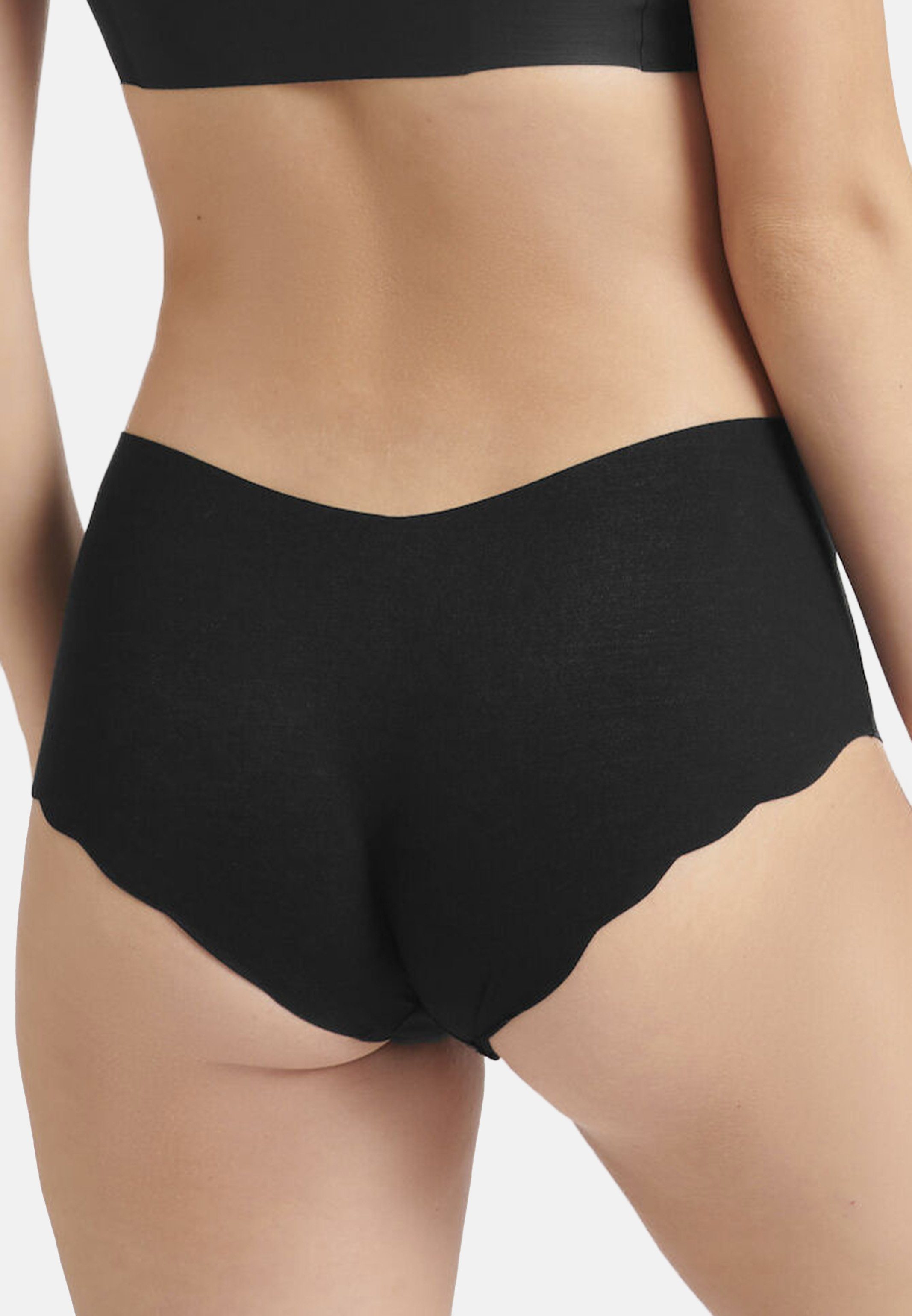 2.0 6-St) 6er Sloggi Panty Short unter Nahtlos Kleidung Slip Kein ZERO Abzeichnen - Pack - Modal (Spar-Set, Schwarz